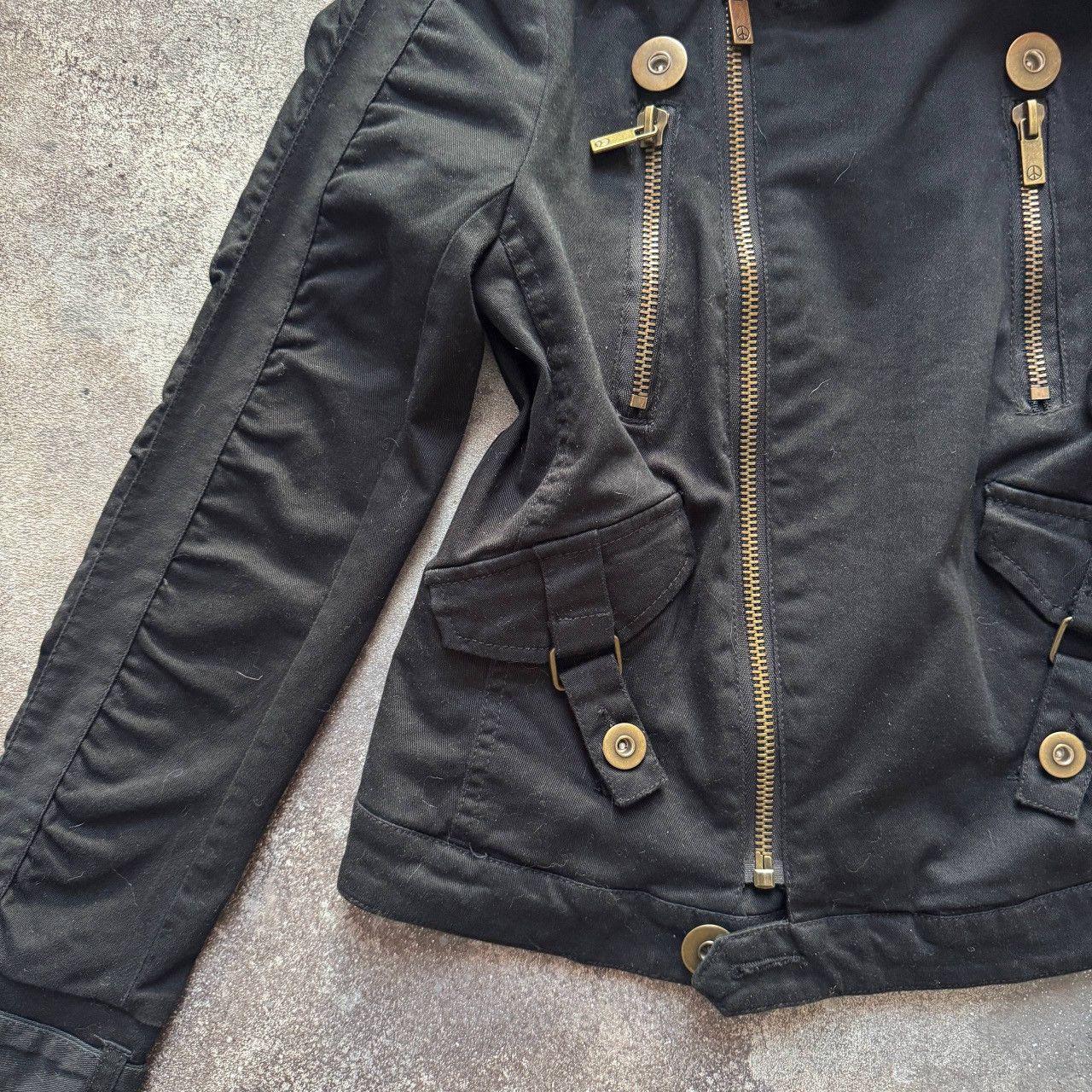 20471120 Fishbone Y2K Vintage Zip Details Biker Jacket Size S / US 4 / IT 40 - 7 Thumbnail
