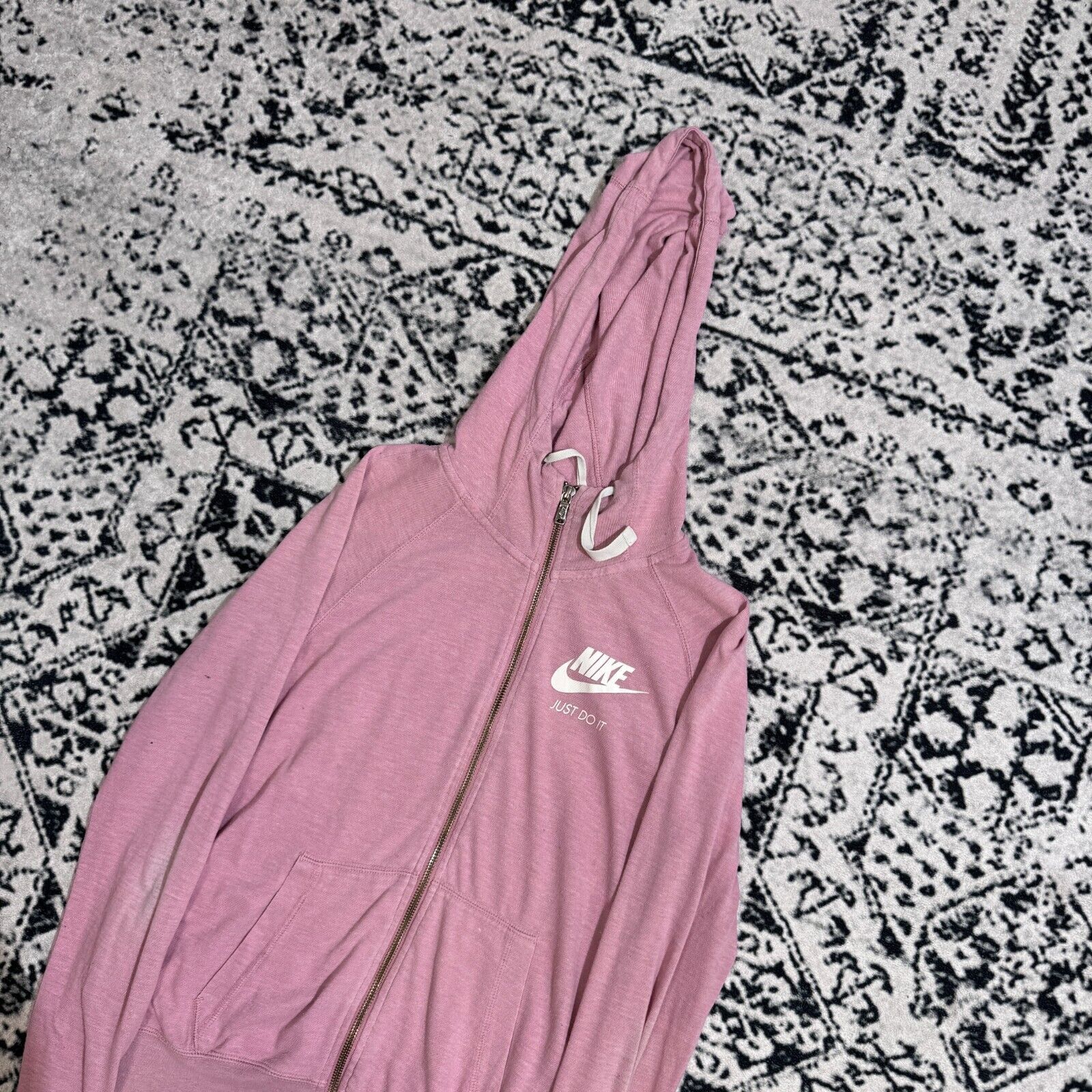 Nike × Vintage Nike Powder Pink Cotton Hoodie Zip Size S Tech Fleece Sport Size US S / EU 44-46 / 1 - 2 Thumbnail