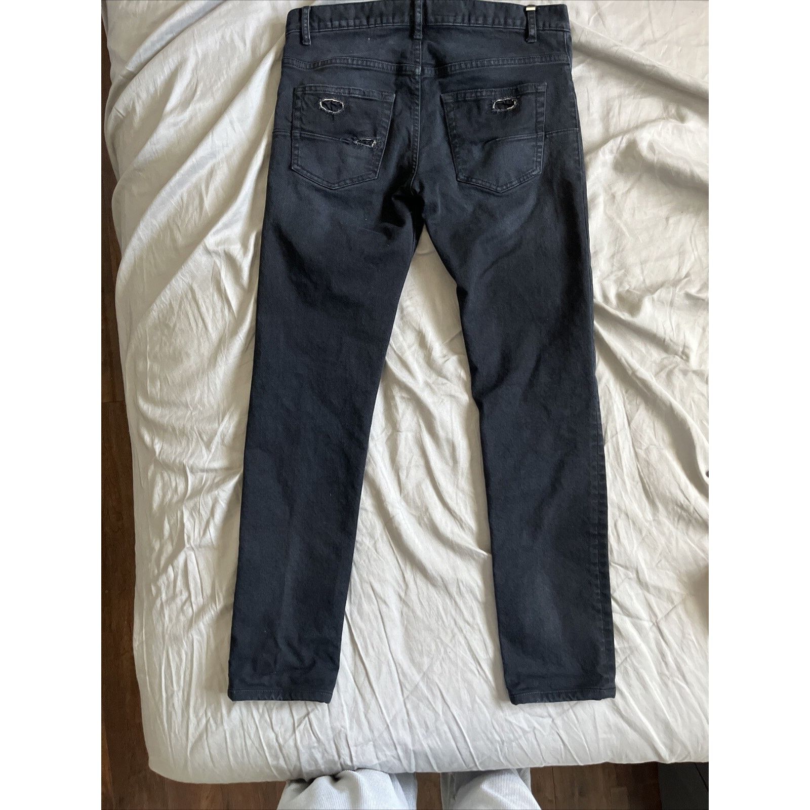 Dior Dior Black & Silver Distressed Jeans Size 31 Size US 31 - 10 Thumbnail