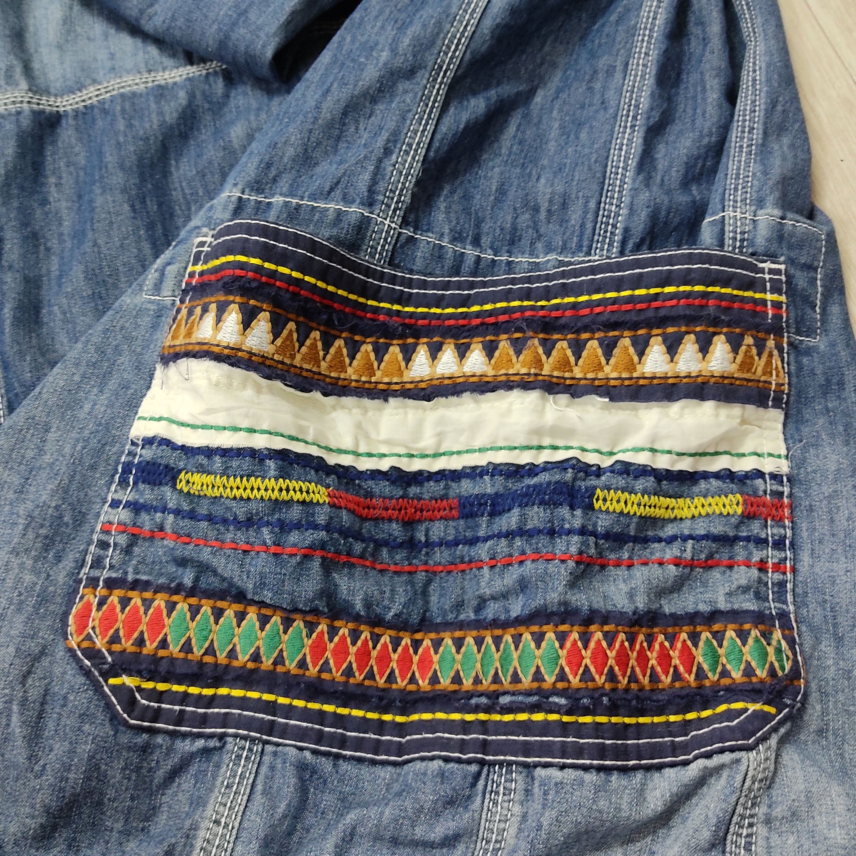 go slow caravan Native Embroidery Denim Mt. Parka Jacket Size US XL / EU 56 / 4 - 10 Thumbnail