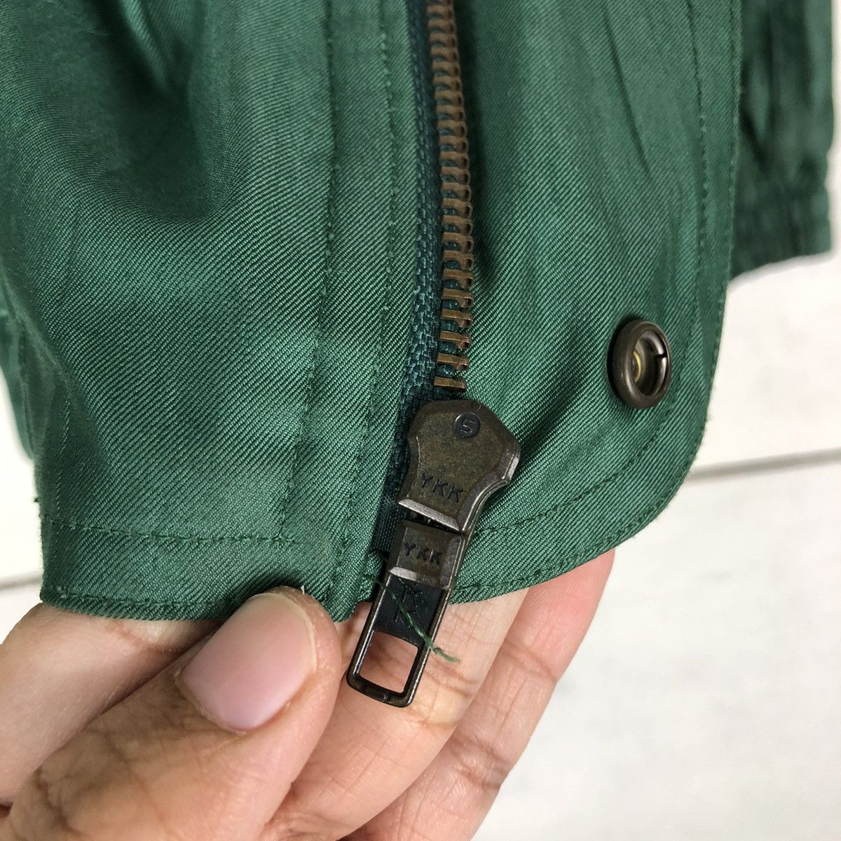 Japanese Brand 🔥Rich Green Vintage Bomber Jacket Nylon Mr Junko Japan Size US M / EU 48-50 / 2 - 18 Thumbnail