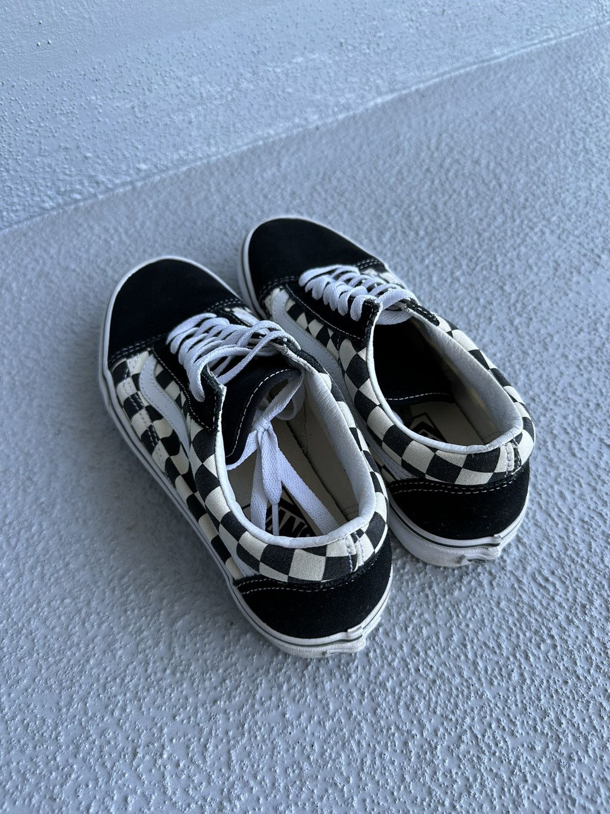 Vans Vans Old Skool check/ black/ white Size US 6.5 / IT 36.5 - 2 Thumbnail