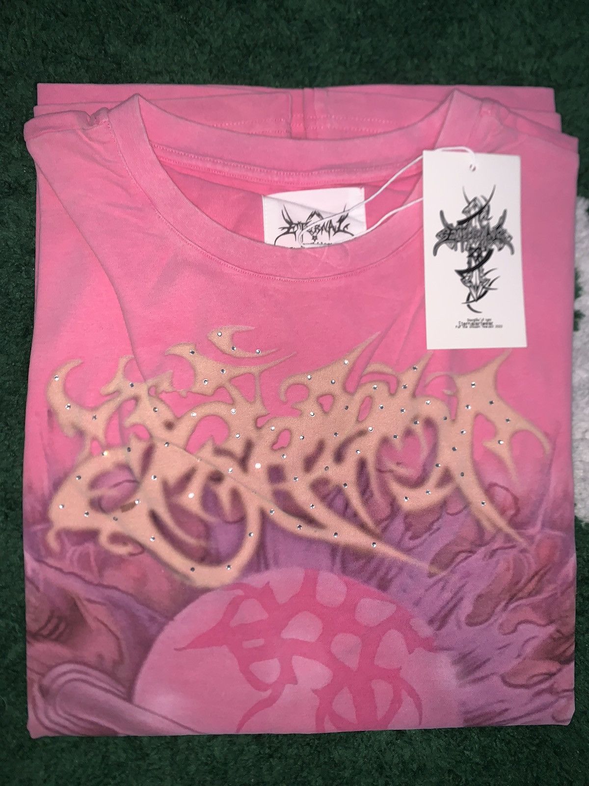 Other Eternal Artwear “ Skull “ Rhinestone Short Sleeve Sz.L Size US L / EU 52-54 / 3 - 10 Thumbnail