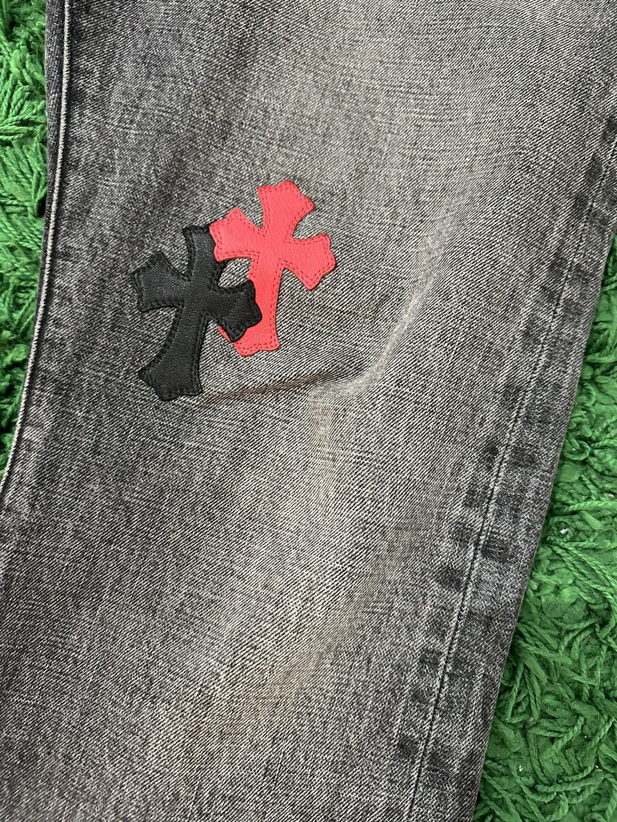 Chrome Hearts Chrome Hearts Black Red Patch Jeans Size US 34 / EU 50 - 3 Thumbnail