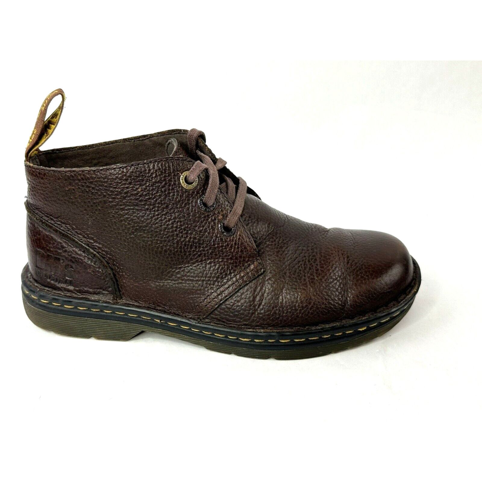 image of Dr Martens Doc Martens Boots Mens Size 8 Air Wair Industrial Sussex Boots Brown Leather in White