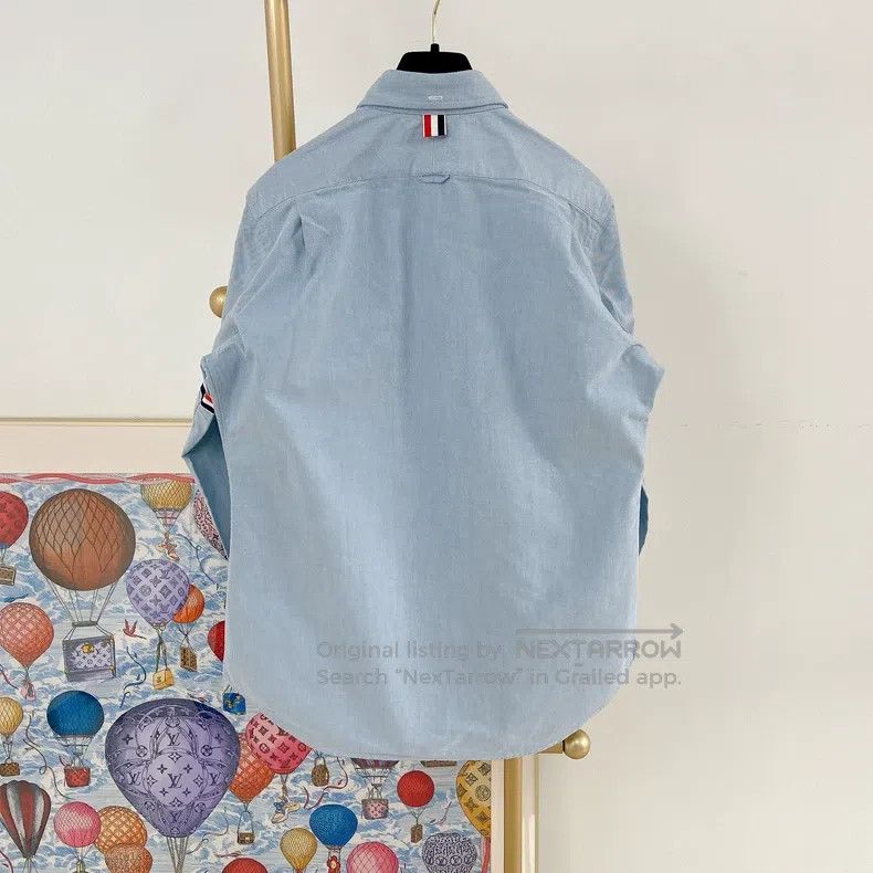 Thom Browne Thom Browne Blue Shirt Size US L / EU 52-54 / 3 - 3 Thumbnail