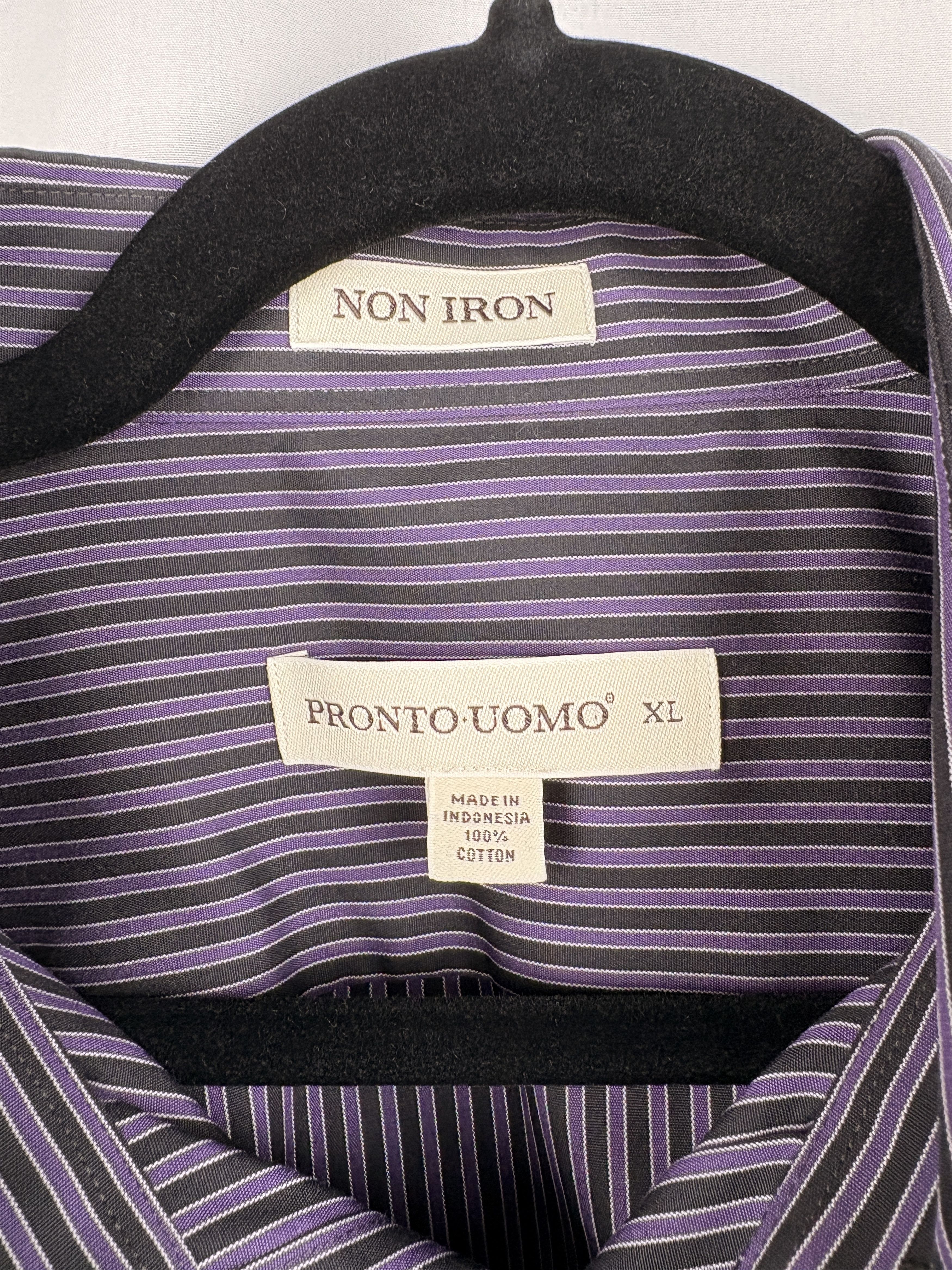 Pronto Uomo Pronto Uomo Purple/Black Striped Size US XL / EU 56 / 4 - 3 Thumbnail