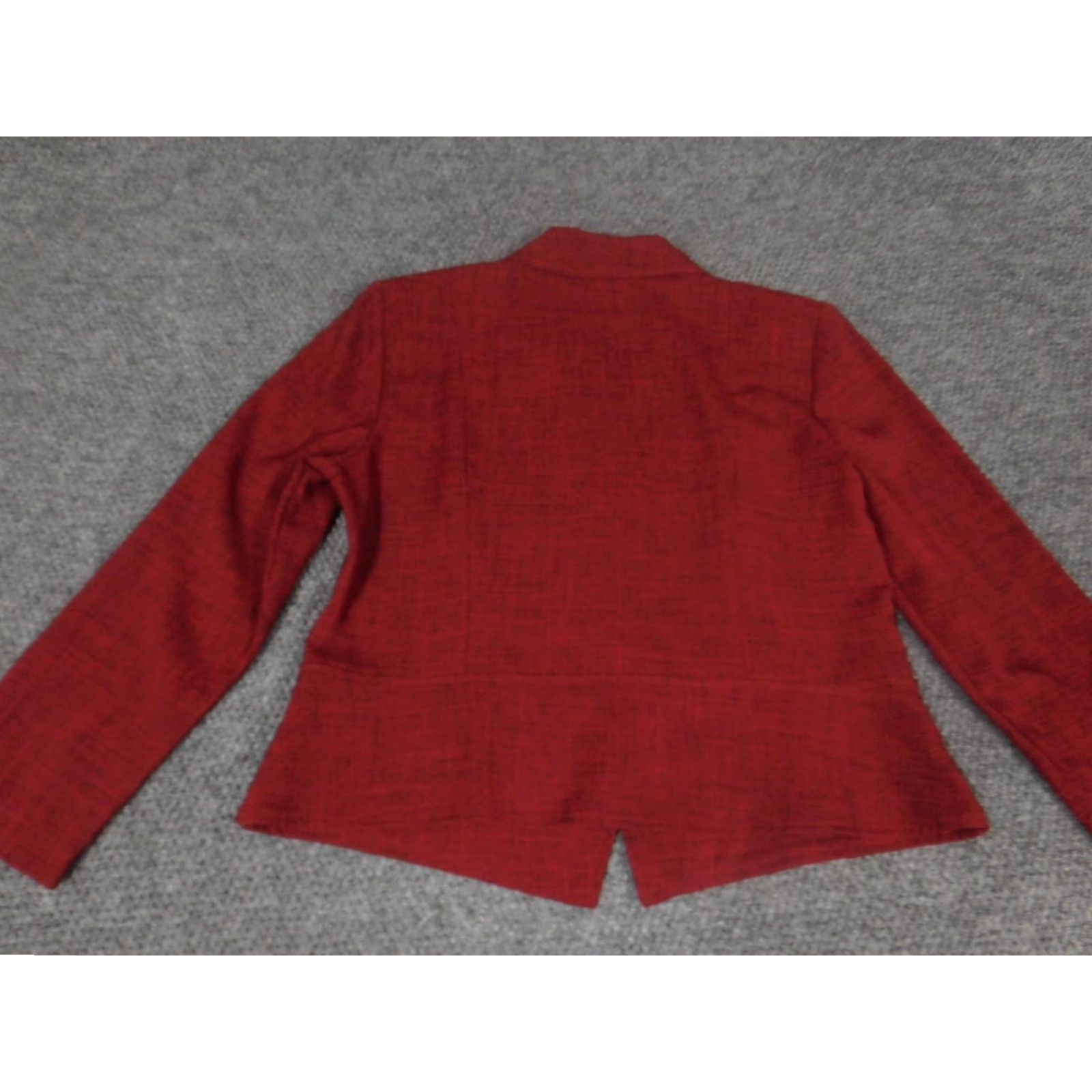 Vintage Sag Harbor Blazer Womens 10P Petites Red Jacket Coat Single-Breasted Four-Button Notch Lapel Tuxedo Size L / US 10 / IT 46 - 7 Thumbnail