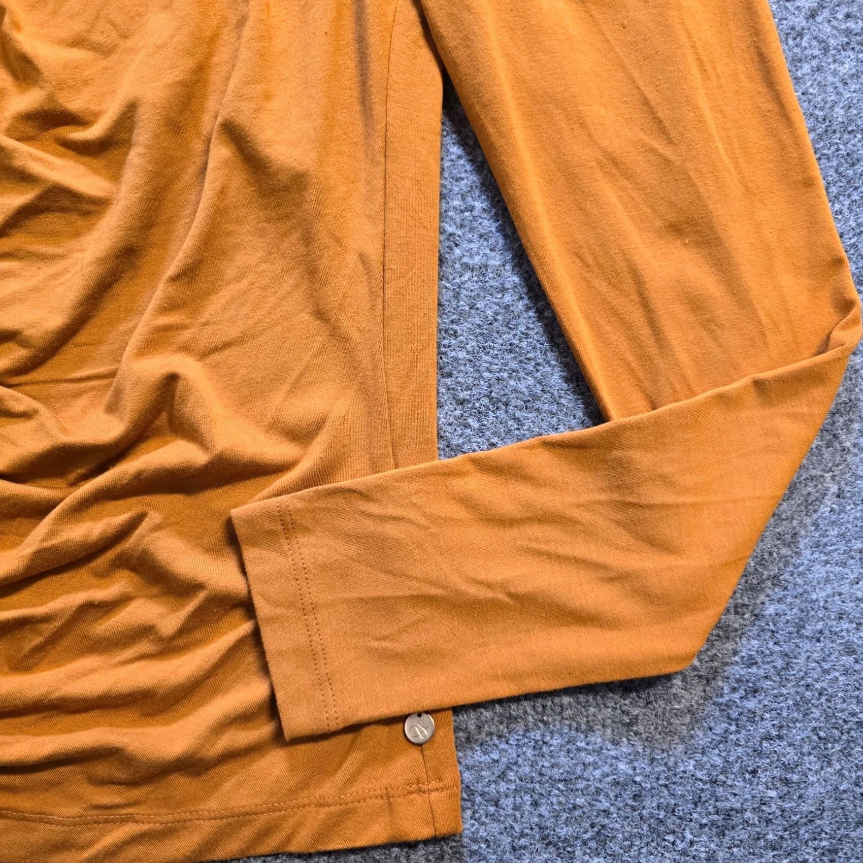 Scotch & Soda Scotch & Soda Top Womens Medium Orange Ruched Long Sleeve Square Neck Casual Shirt Size M / US 6-8 / IT 42-44 - 4 Thumbnail