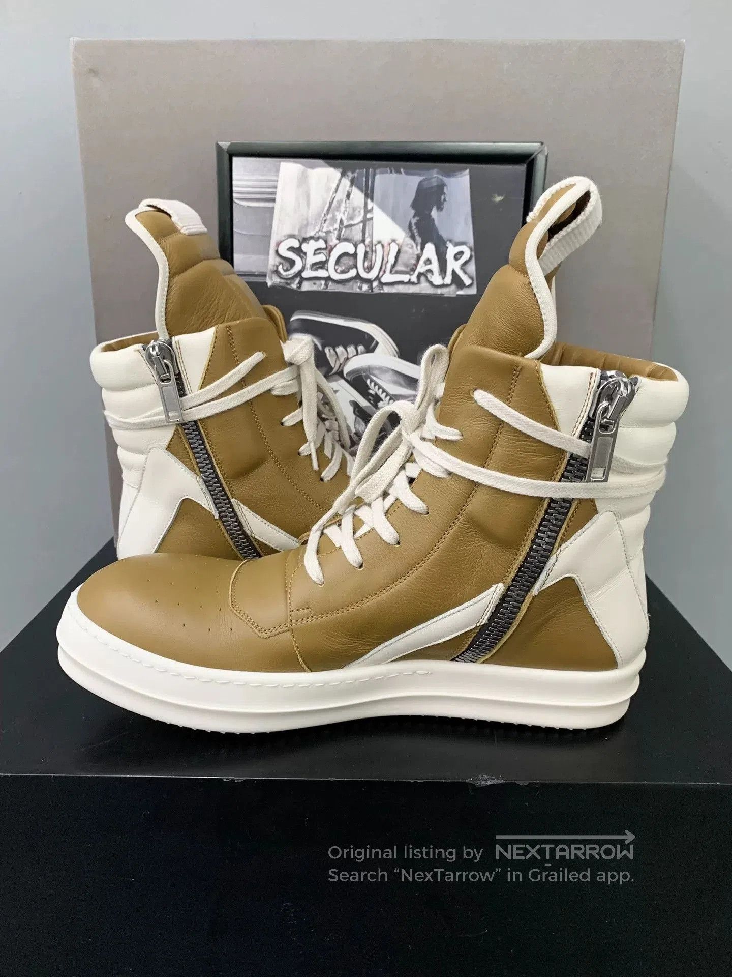 Rick Owens rick owens geobasket yellow leather casual shoes. Size US 7 / EU 40 - 6 Thumbnail