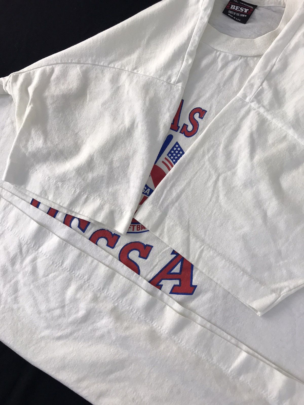 Vintage 90s Kansas City Usssa Slo Pitch Softball FOTL Tag 50/50 Size US M / EU 48-50 / 2 - 4 Thumbnail