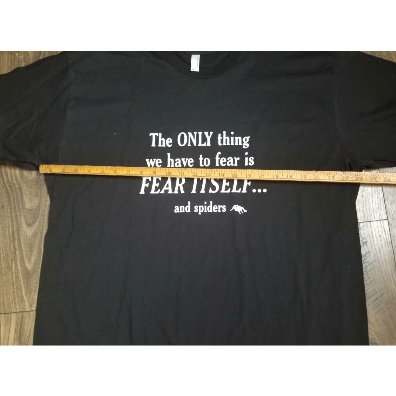 American Apparel Mens 2XL Fear Spiders Sarcastic Spider Cool Adult Graphic Funny T-Shirt Size US XXL / EU 58 / 5 - 4 Thumbnail