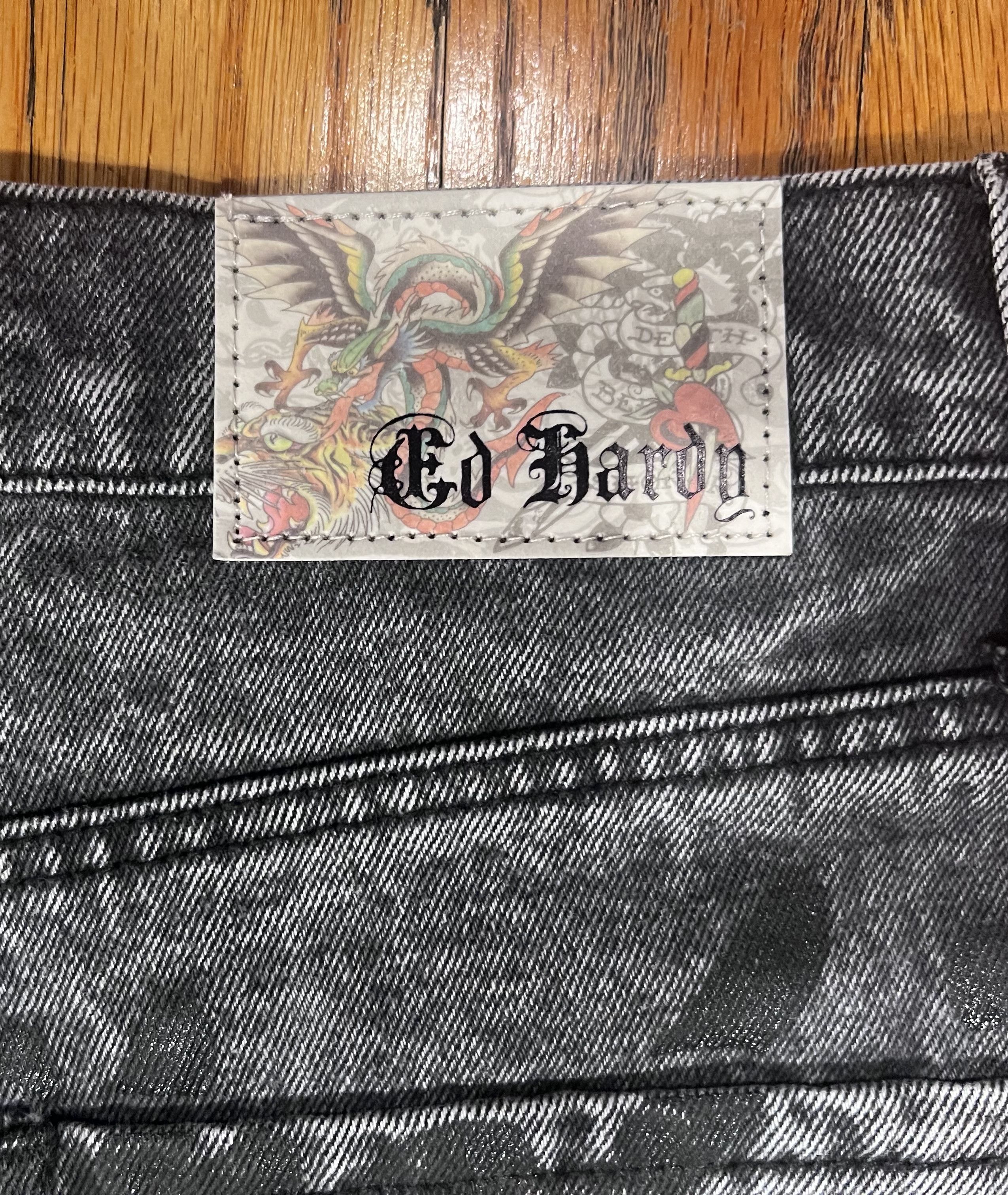 Ed Hardy ED HARDY Battle Skull Loose Fit Jeans Size US 32 / EU 48 - 4 Thumbnail