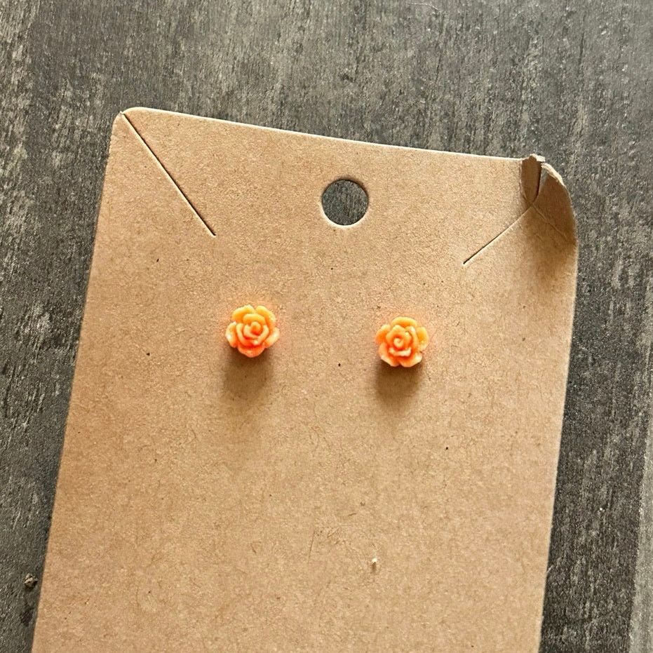 Other orange flower stud earrings Size ONE SIZE - 2 Thumbnail