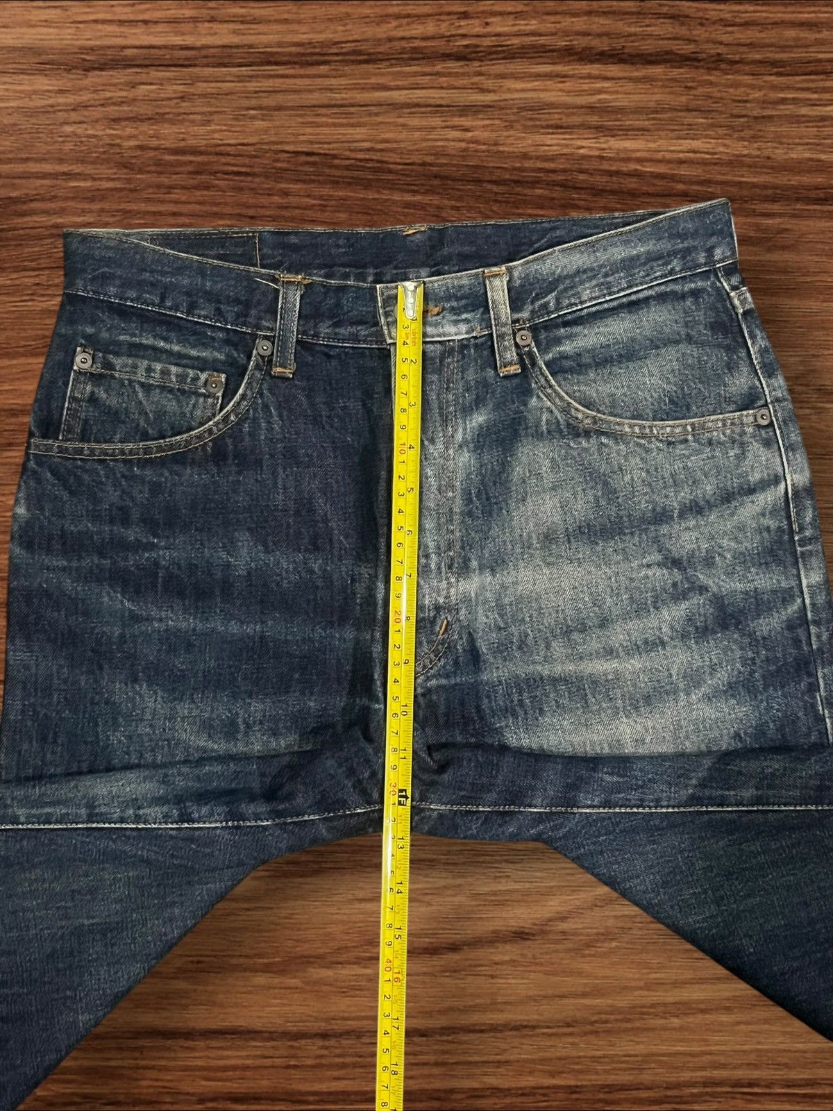 Japanese Brand × Vintage ⚡️Vintage⚡️Elvis Presley The King Of Rock Bleached Blue Jeans Size US 32 / EU 48 - 13 Thumbnail