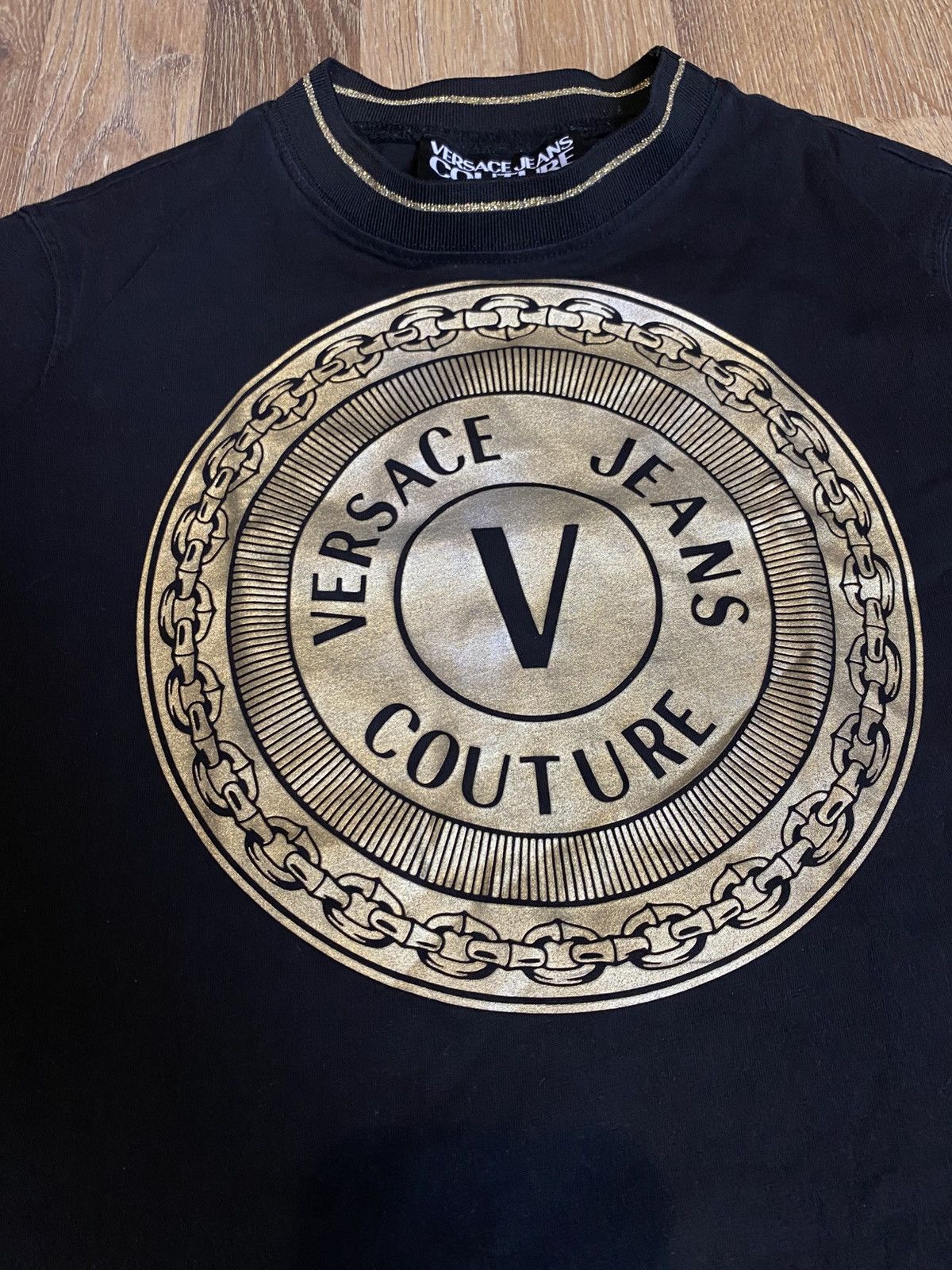 Versace × Versace Jeans Couture Versace JC Big logo black t shirt Size S / US 4 / IT 40 - 2 Thumbnail