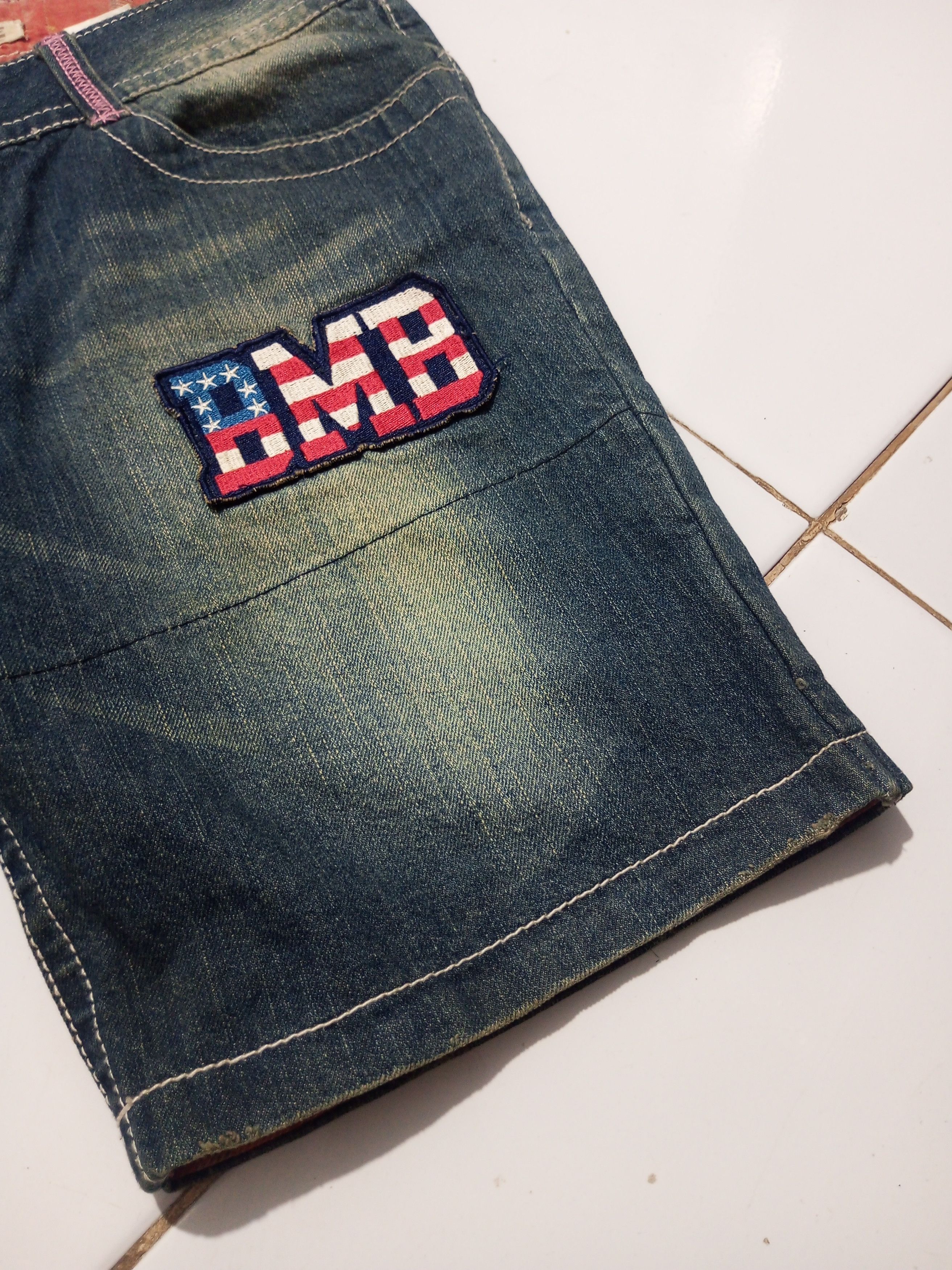 Hysteric Glamour Vintage Blue Moon Blue patch shorts denim Size 29" - 6 Thumbnail