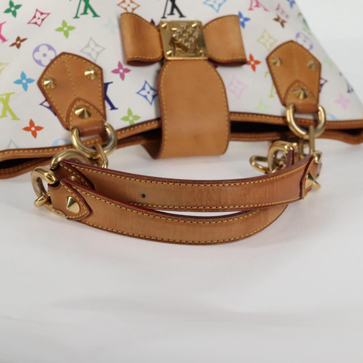Louis Vuitton LOUIS VUITTON Monogram Multicolor Annie MM Tote Bag White Size ONE SIZE - 8 Thumbnail
