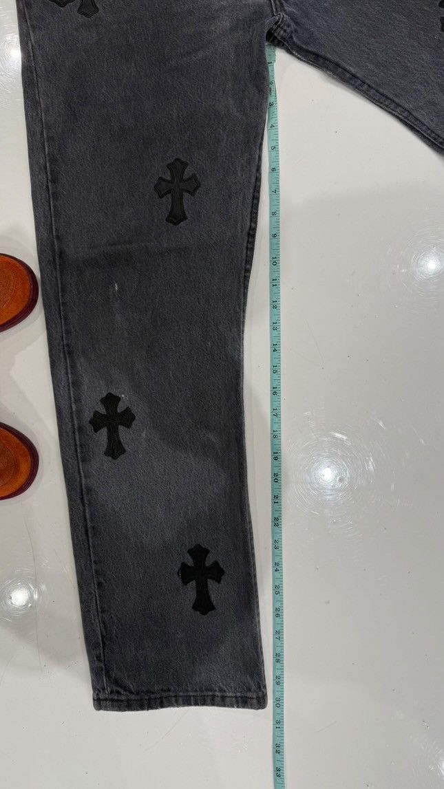 Chrome Hearts Chrome Hearts Levis 501 Grey Cross Patch Denim Size US 36 / EU 52 - 10 Thumbnail