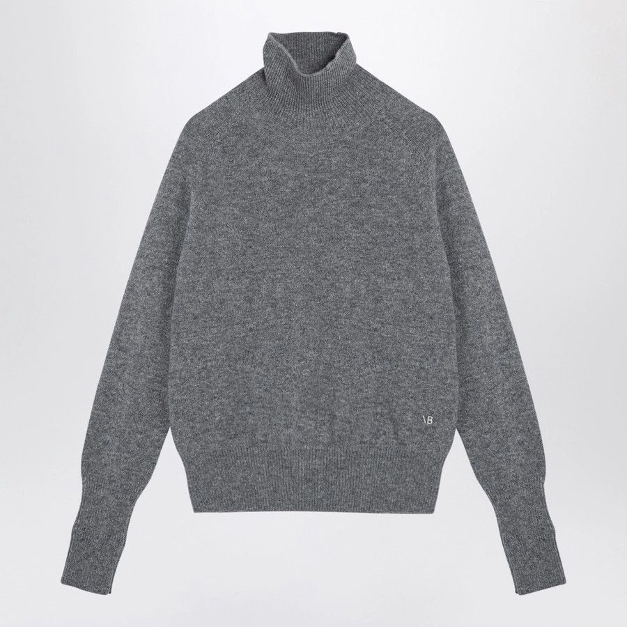 Victoria Beckham o1d2blof1124 Wool Turtleneck Sweater in Grey Size S / US 4 / IT 40 - 1 Thumbnail