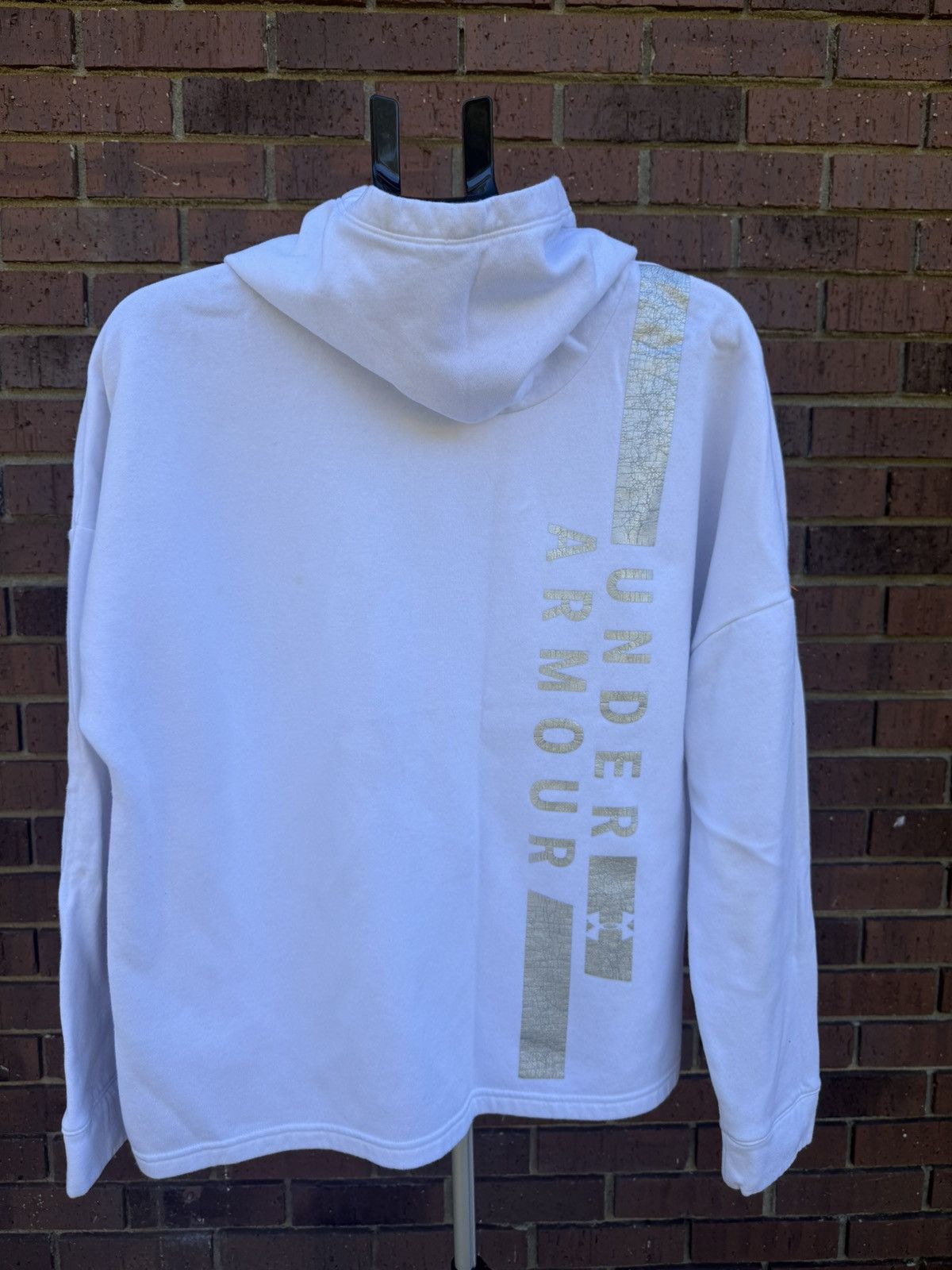 Under Armour Under Armour Loose Fit Cowl Neck Logo Hoodie White Silver Size XL / US 12-14 / IT 48-50 - 1 Thumbnail