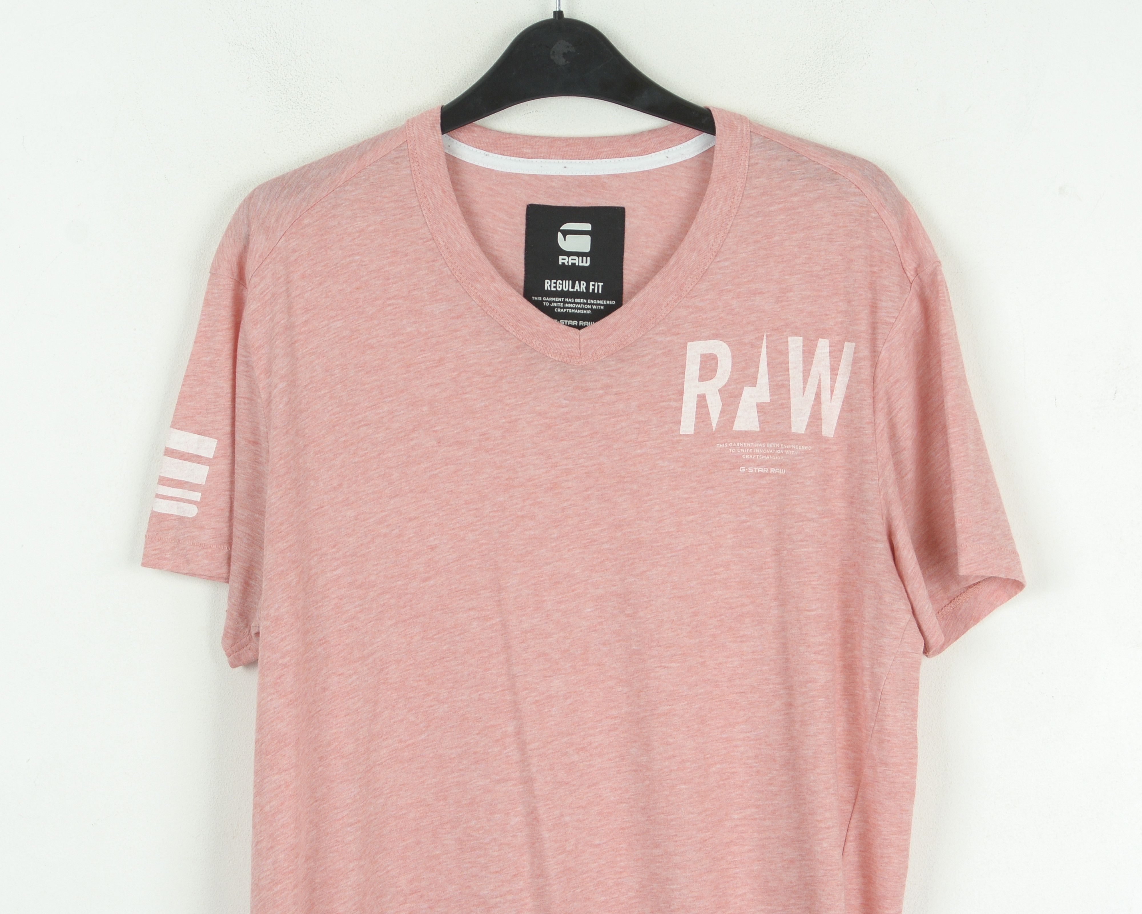 G-Star T-Shirt S Regular Fit Short Sleeved Tee V-Neck Summer Top Size US S / EU 44-46 / 1 - 2 Thumbnail