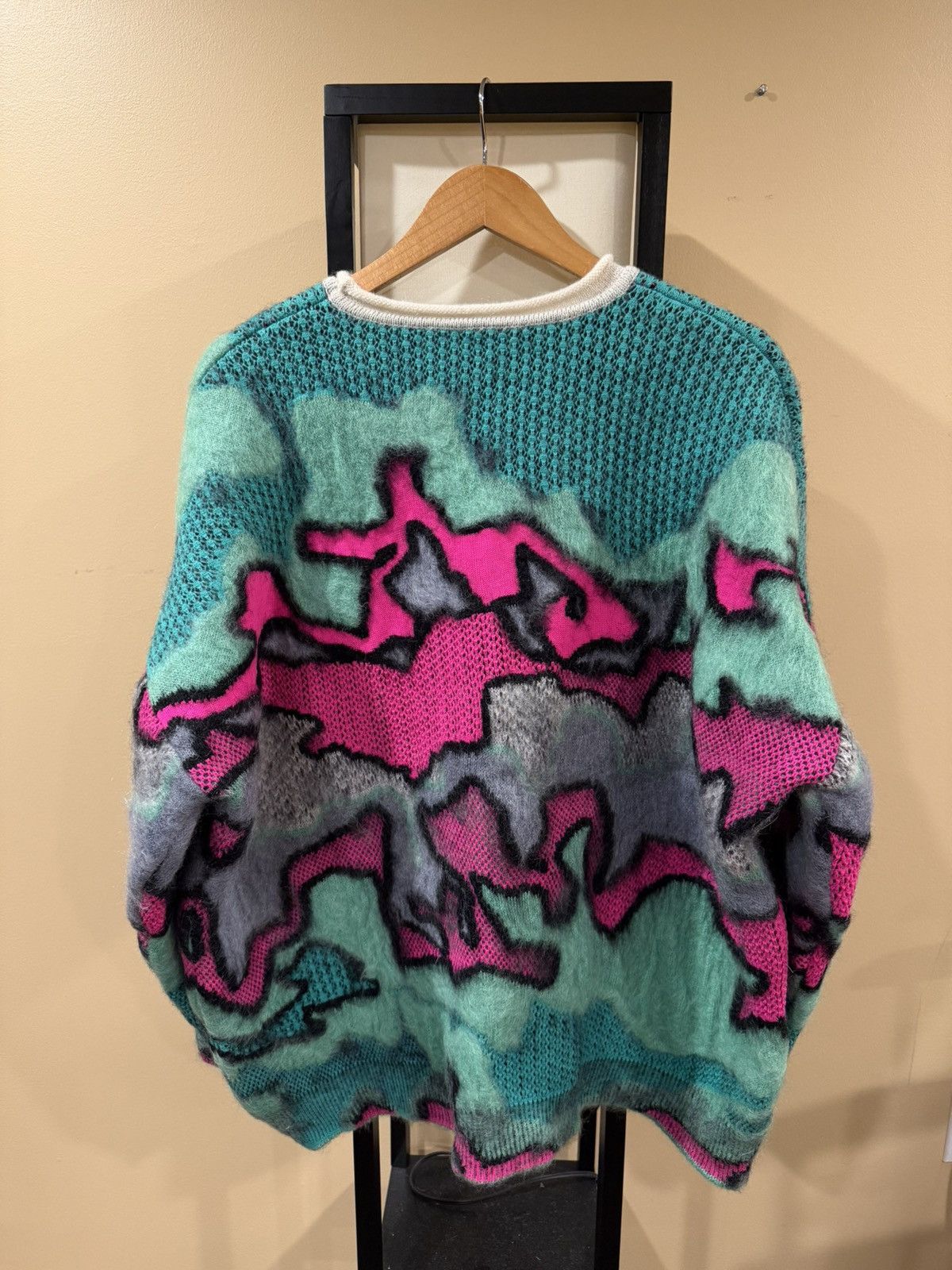 Loewe Loewe Oversized Multi Camo Jacquard-Knit Mohair Crew Sweater Size US S / EU 44-46 / 1 - 4 Thumbnail