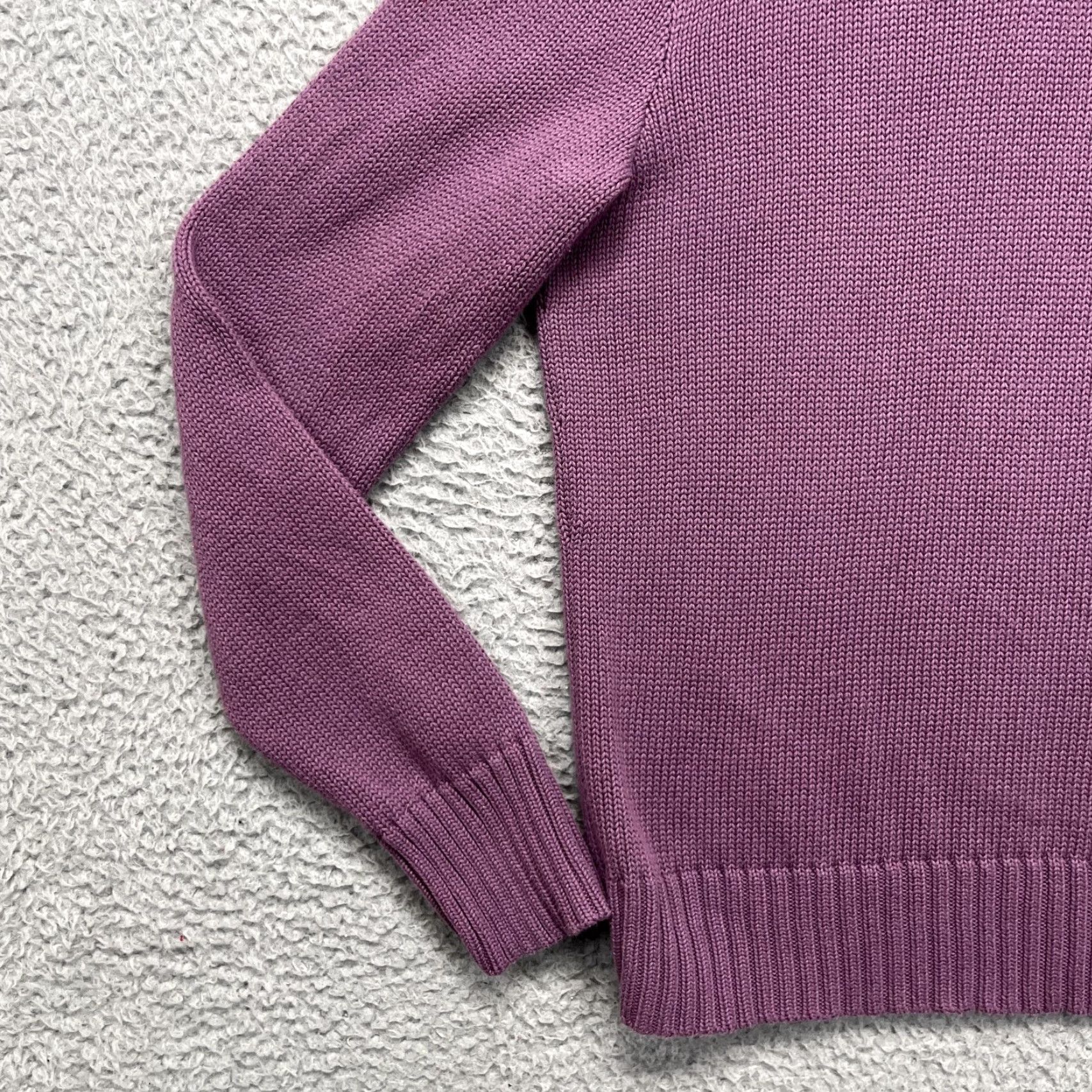Polo Ralph Lauren VINTAGE Ralph Lauren Sport Sweater Womens XL Purple Shawl Collar Pullover Cotton Knit Size XL / US 12-14 / IT 48-50 - 4 Thumbnail
