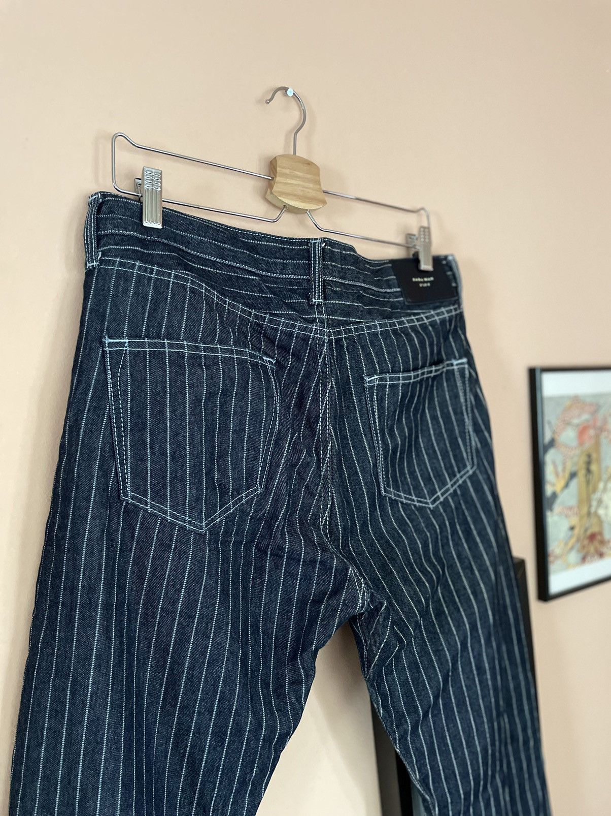 Zara Zara Studio tapered pinstripe denim jeans Size US 32 / EU 48 - 3 Thumbnail