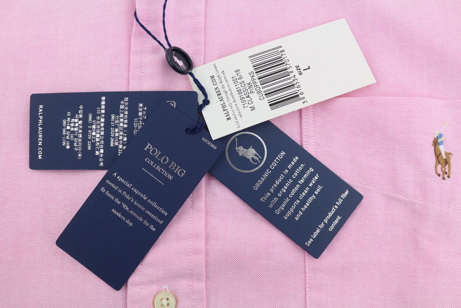 Ralph Lauren L Pink Button-Down Neck Pocket Logo Casual 87020 Size US L / EU 52-54 / 3 - 9 Thumbnail