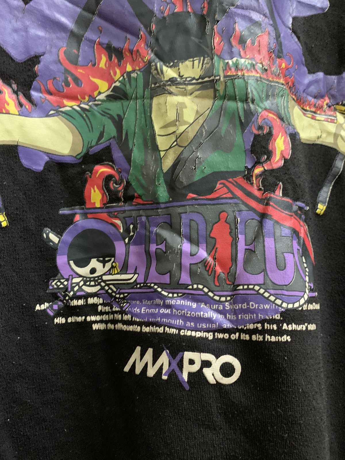 Anime × One Piece × Vintage 🔥HOT🔥VINTAGE DISTRESSED ONE PIECE MAXPRO BACK-HIT HOODIE Size US L / EU 52-54 / 3 - 11 Thumbnail