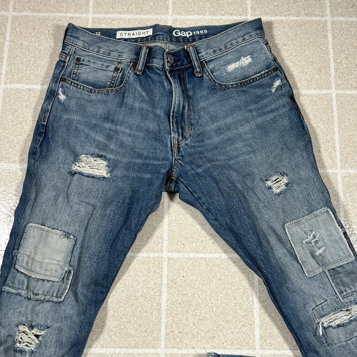 Gap Gap 1969 Distressed Patchwork Denim Jeans Mens Size 30 Size US 30 / EU 46 - 2 Thumbnail