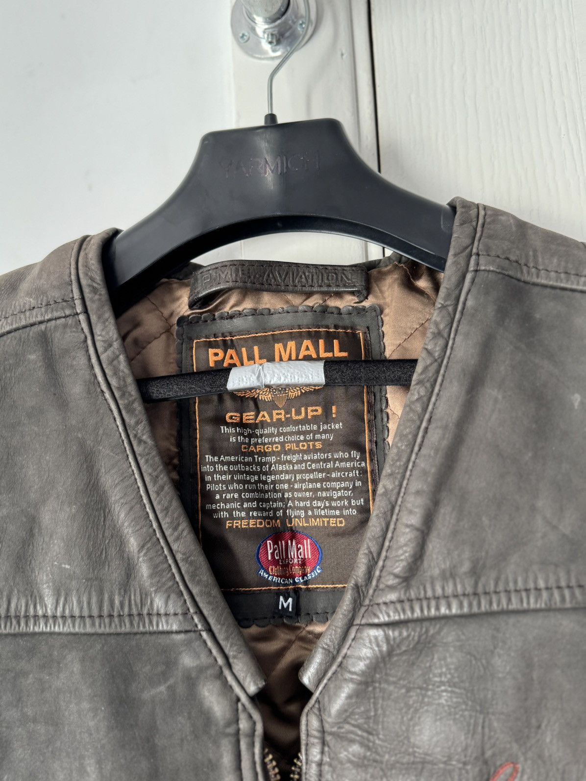 Vintage Vintage 90s Pall Mall Leather Brown Vest Jacket Size US M / EU 48-50 / 2 - 5 Thumbnail