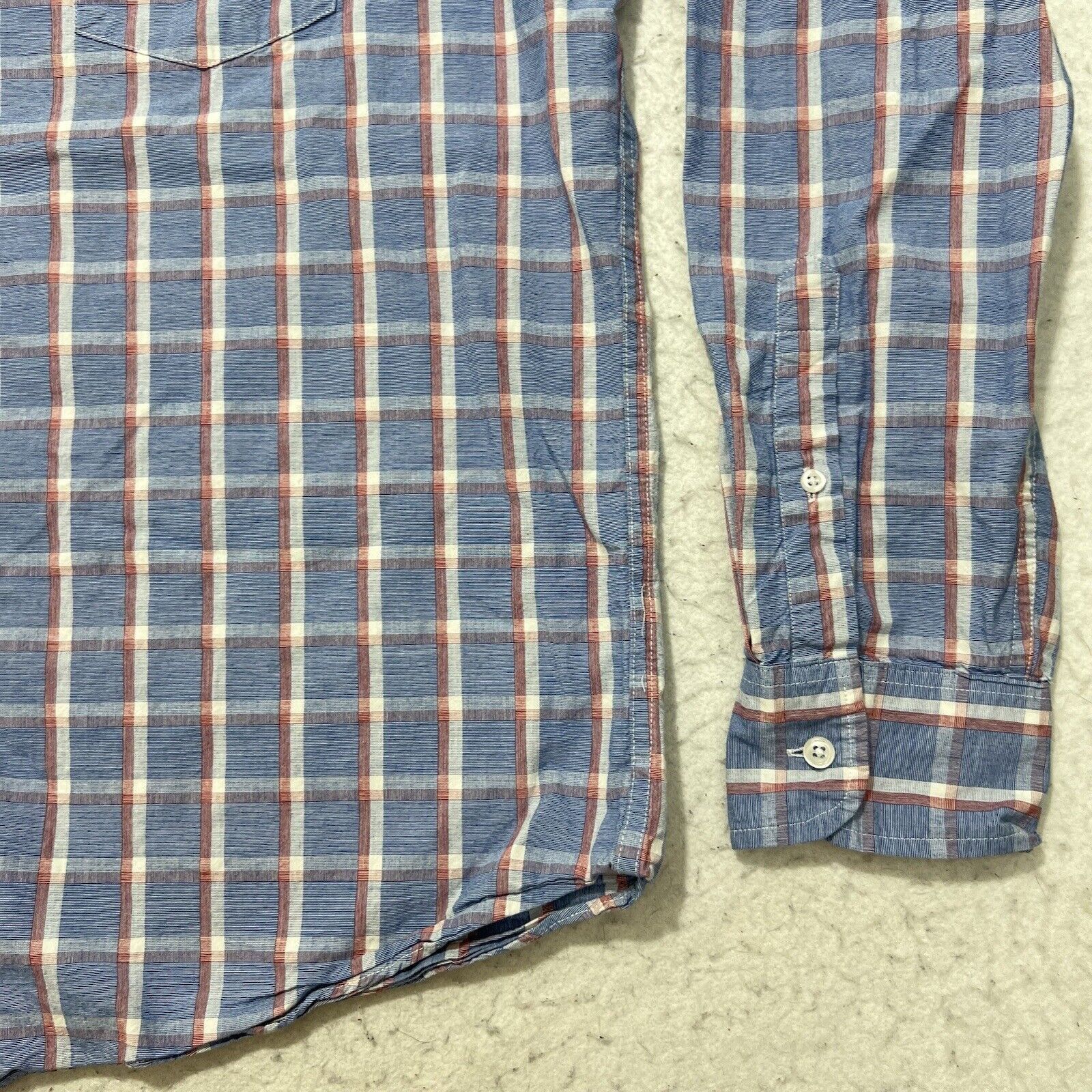 J.Crew J. Crew Blue Red White Plaid Striped Pocket Dress Shirt Size US XL / EU 56 / 4 - 6 Thumbnail