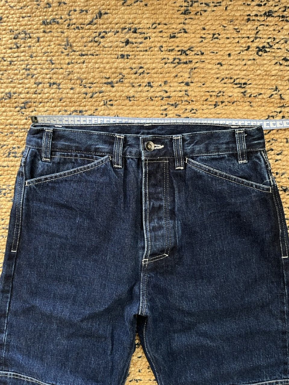 L.E.J London LEJ Knee Patch Work Jean in Washed Selvedge Denim Size US 30 / EU 46 - 2 Thumbnail