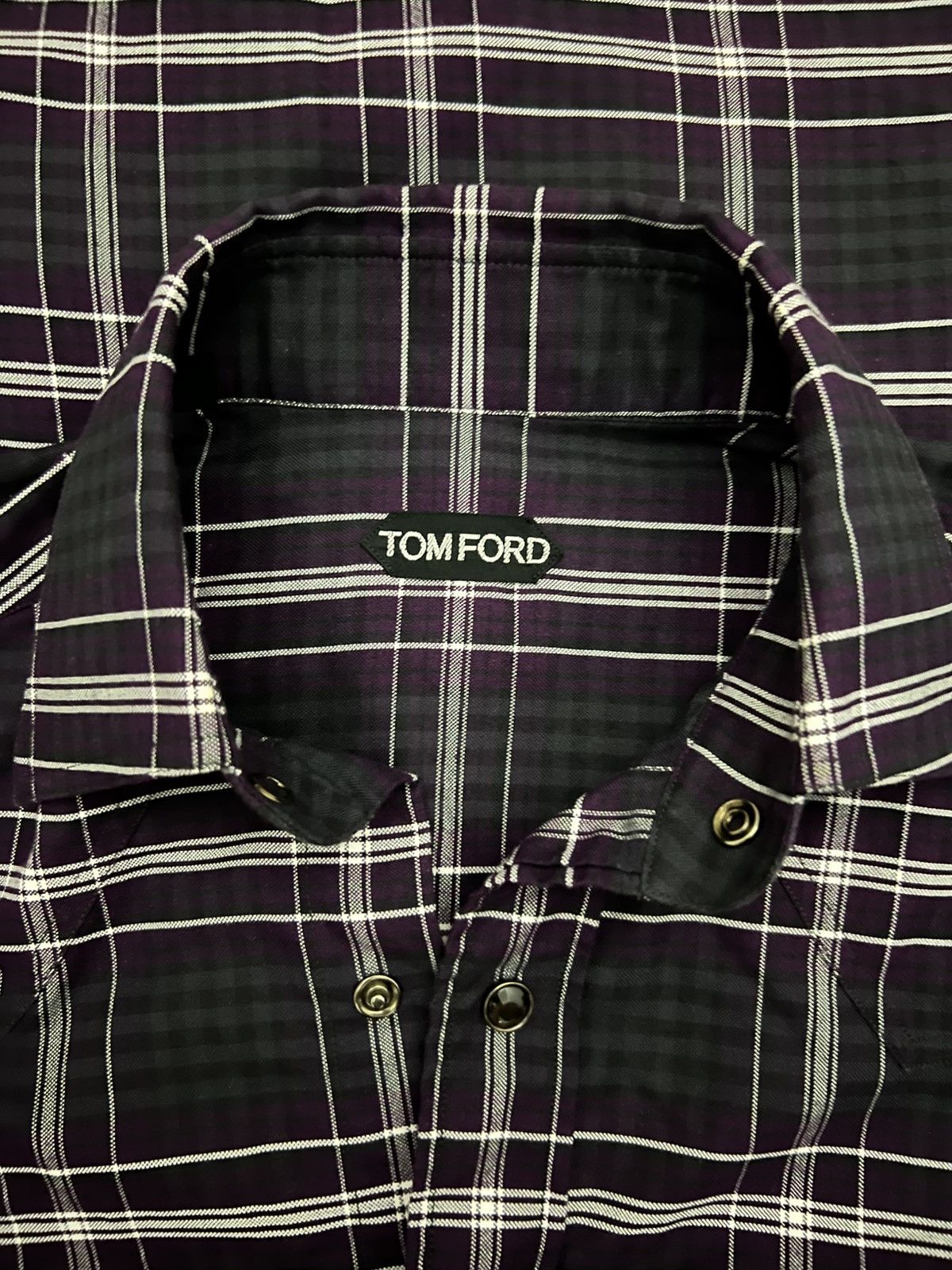 Tom Ford Tom Ford - Western Plaid Checkered Shirt Size US M / EU 48-50 / 2 - 11 Thumbnail