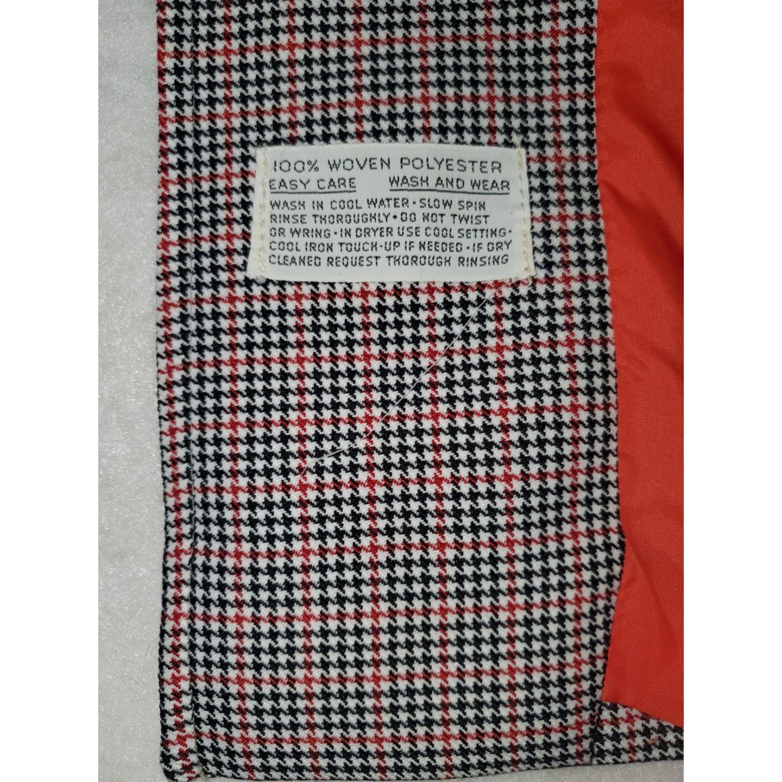 Vintage VINTAGE Cream Overcoat Women Long Houndstooth Red Gray Size L Size L / US 10 / IT 46 - 5 Thumbnail