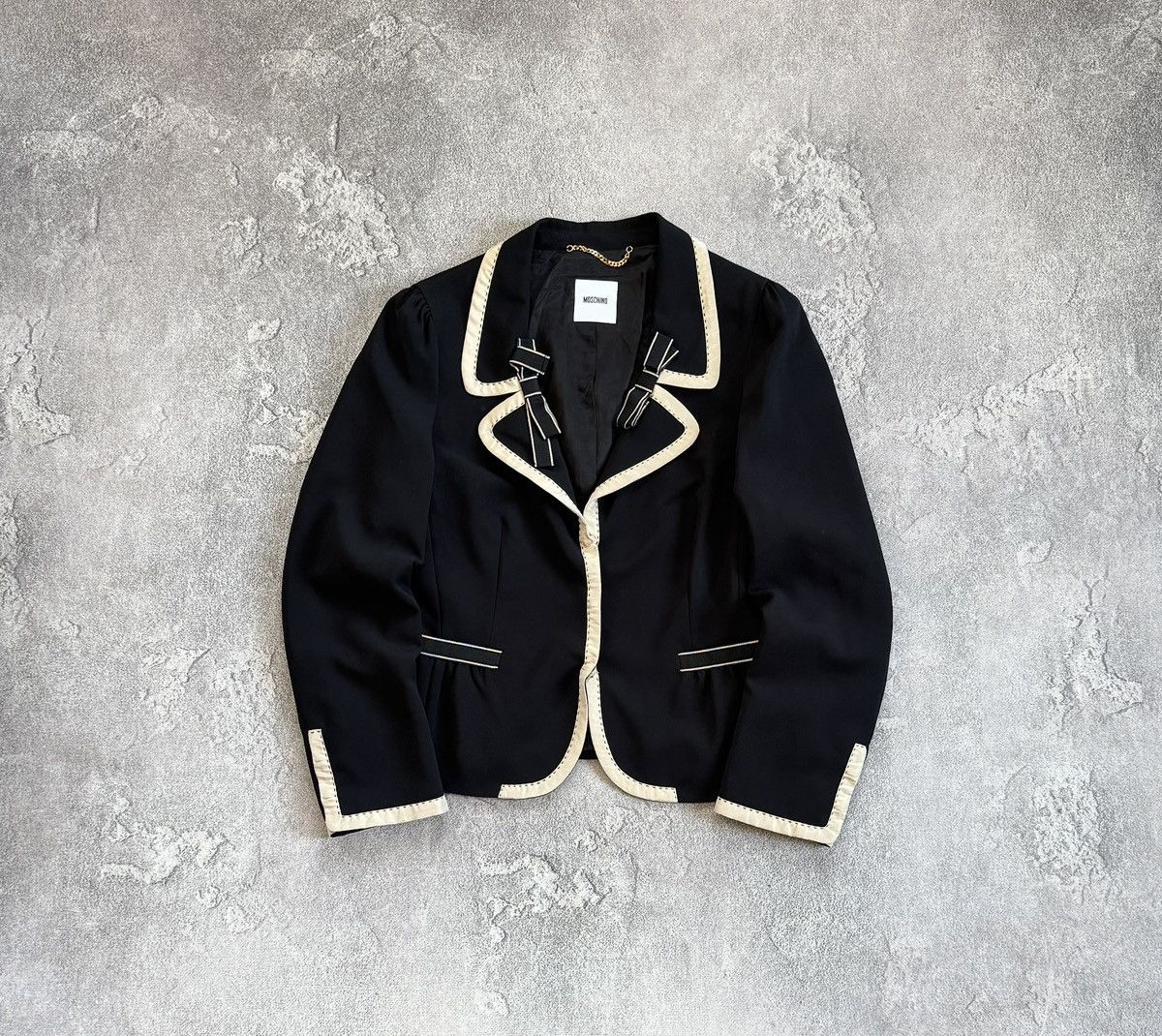 Moschino Moschino USA12/I46/F42 black blazer luxury jacket italy 🇮🇹 Size XL / US 12-14 / IT 48-50 - 1 Thumbnail