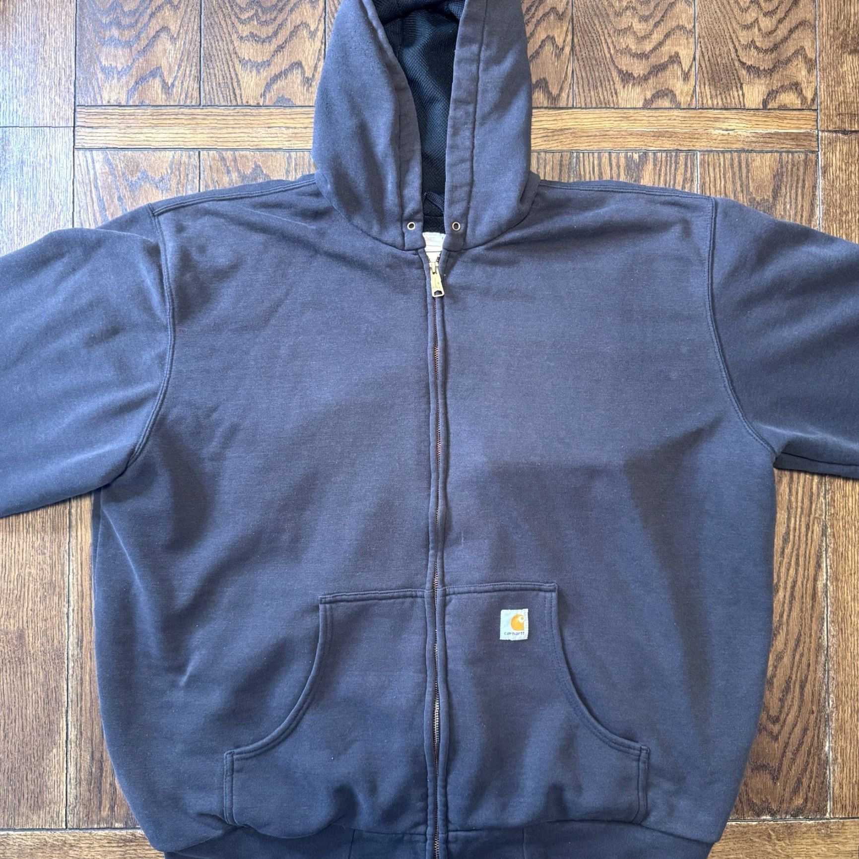 Carhartt VTG Carhartt J149 Jacket Mens 2XL Tall Thermal Lined Black Full Zip Hoodie Work Jacket Size US XXL / EU 58 / 5 - 2 Thumbnail