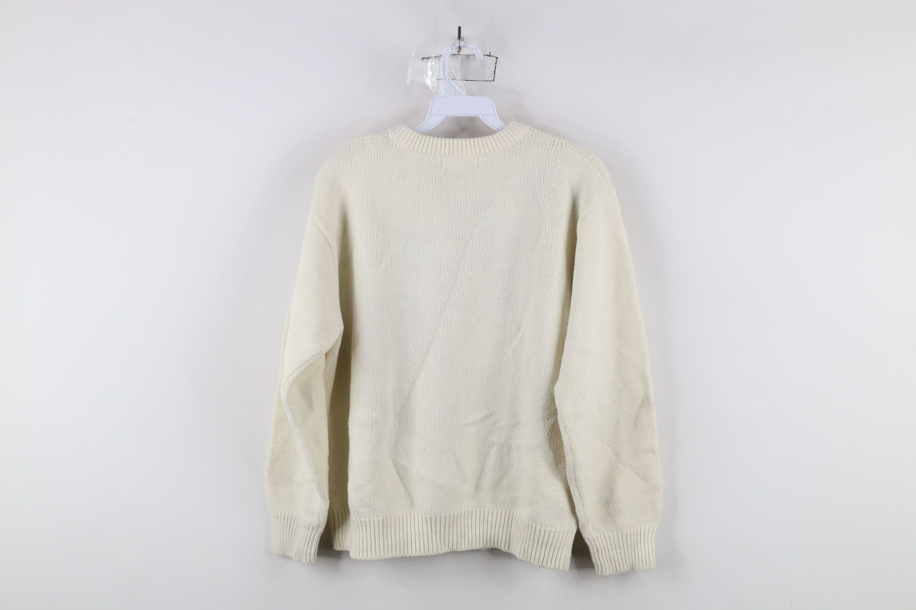 Vintage Vintage 90s Streetwear Embroidered Flower Knit Sweater Size L / US 10 / IT 46 - 8 Thumbnail