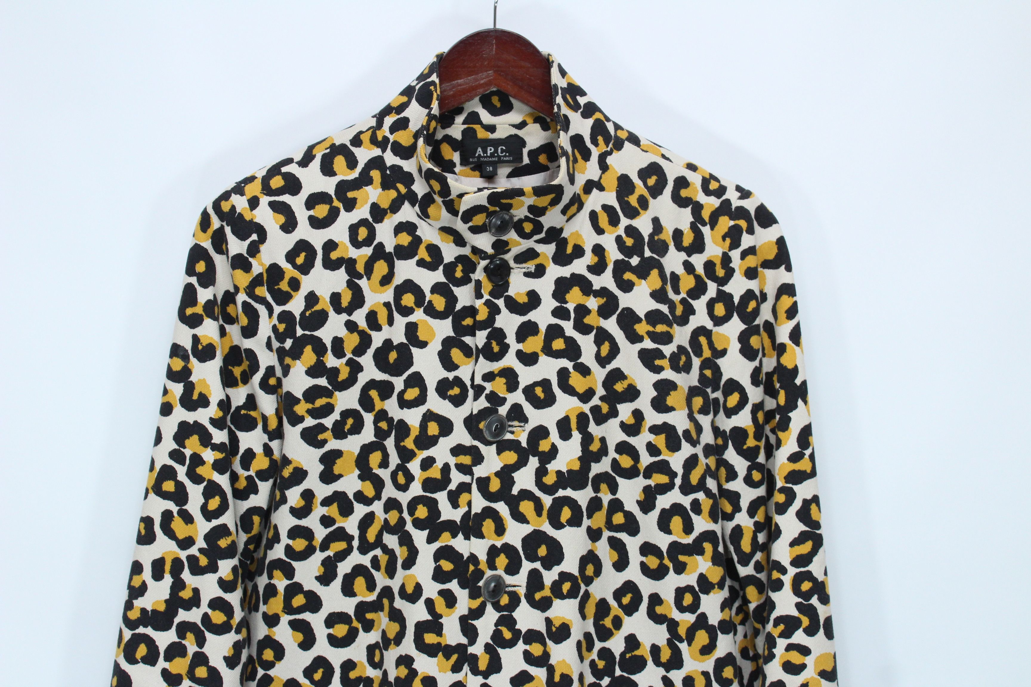 APC Leopard Print Jacket Blazer Size 38 Vintage