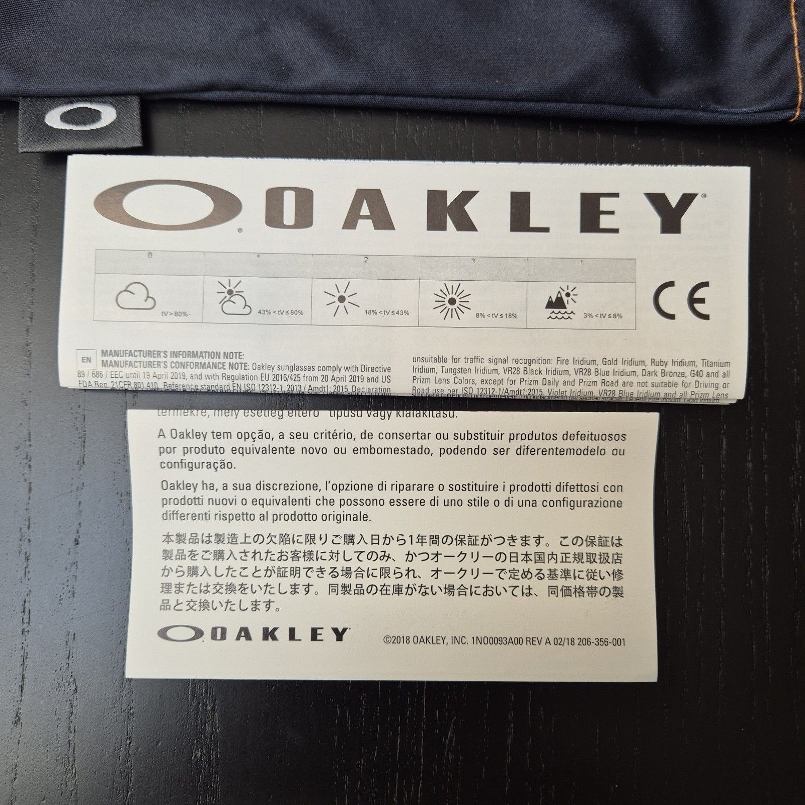 Oakley × Palace Palace x Oakley Eyejacket Matte Black Prizm Brand NewFW18 Size ONE SIZE - 2 Thumbnail