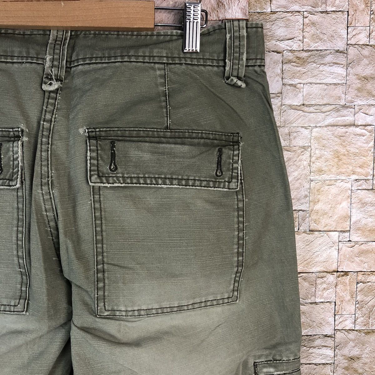 Faded Glory × Japanese Brand Twenty Works Green utility tactical Cargo Pants #A1143 Size US 31 - 19 Thumbnail