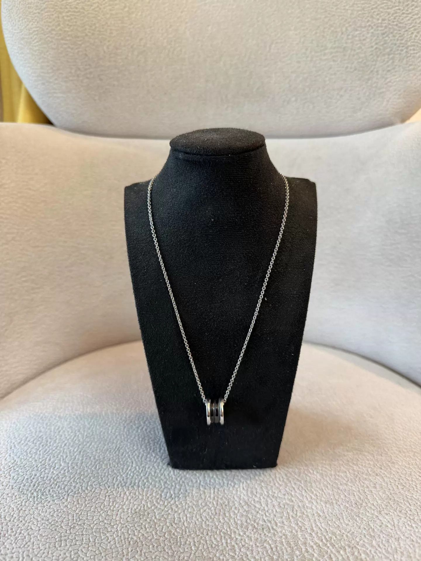 Bvlgari BVLGARI Charity 925 Silver 3-Ring 45cm Necklace 98 New Size ONE SIZE - 1 Thumbnail