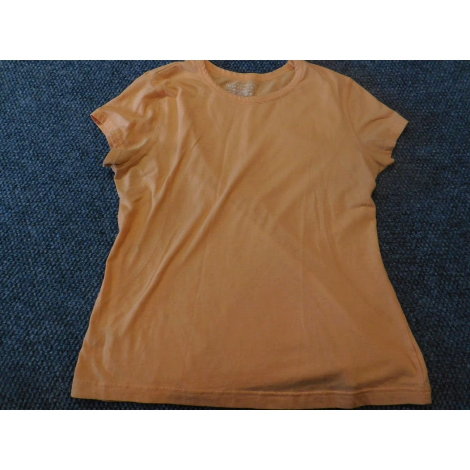 Tek Gear Tek Gear Womens Shirt XL Orange Tee Stretch Active Casual Short Sleeve Round Neck Pullover Cotton Polyester Blouse Regular Womens Size XL / US 12-14 / IT 48-50 - 2 Thumbnail