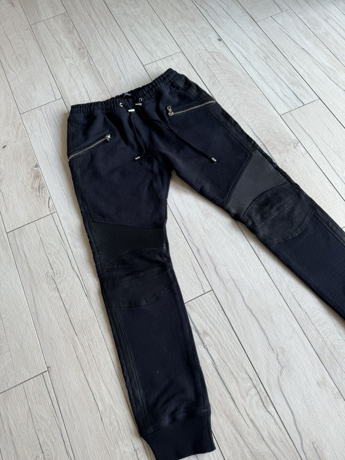 Balmain Balmain Back Leather Biker Trousers Size US 34 / EU 50 - 2 Thumbnail