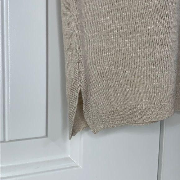 NYDJ NYDJ Womens Sand Dollar Knit Top L Lightweight Beige Short S Size L / US 10 / IT 46 - 4 Thumbnail