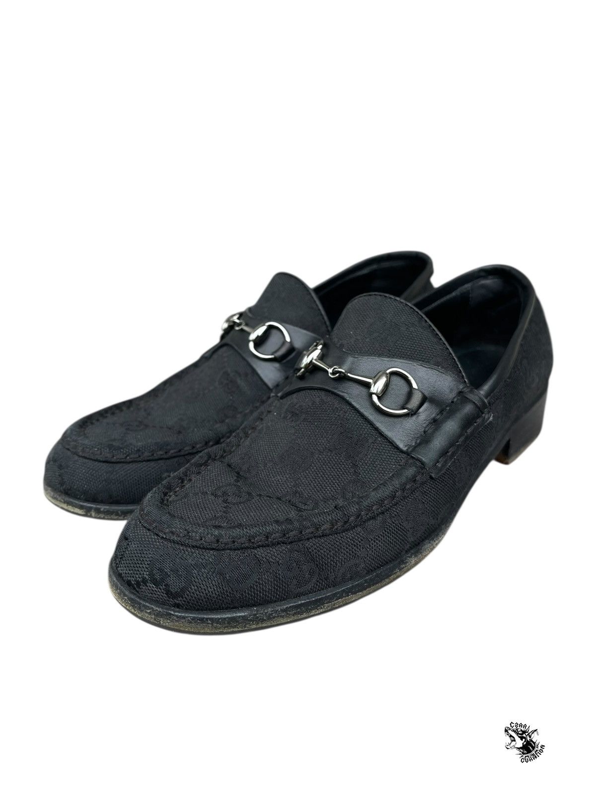 Gucci × Tom Ford Gucci monogram black loafers Size US 6 / IT 36 - 1 Thumbnail