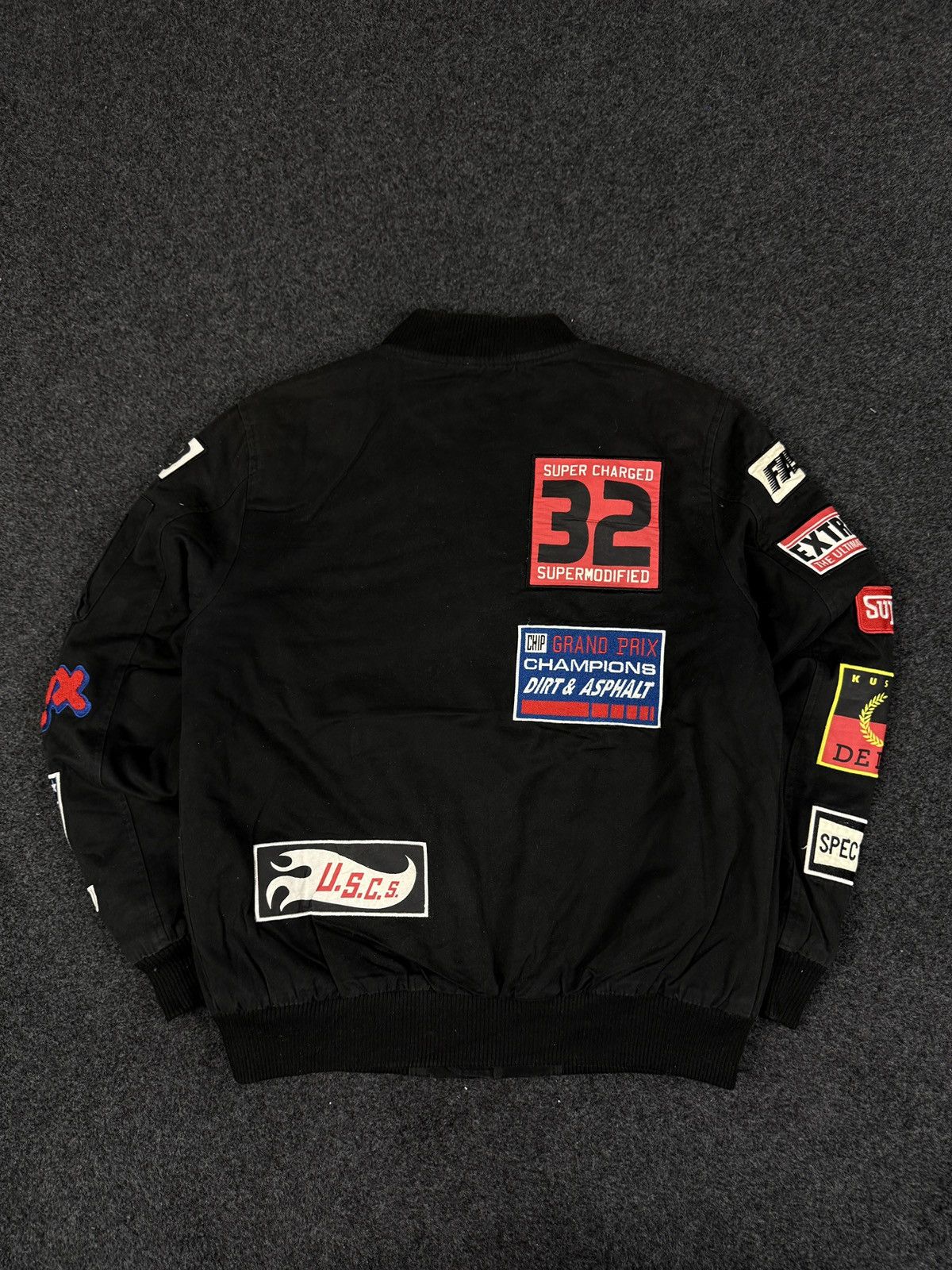 Moschino Black Racing Patch Bomber Jacket — Volume Sound M Size US M / EU 48-50 / 2 - 7 Thumbnail