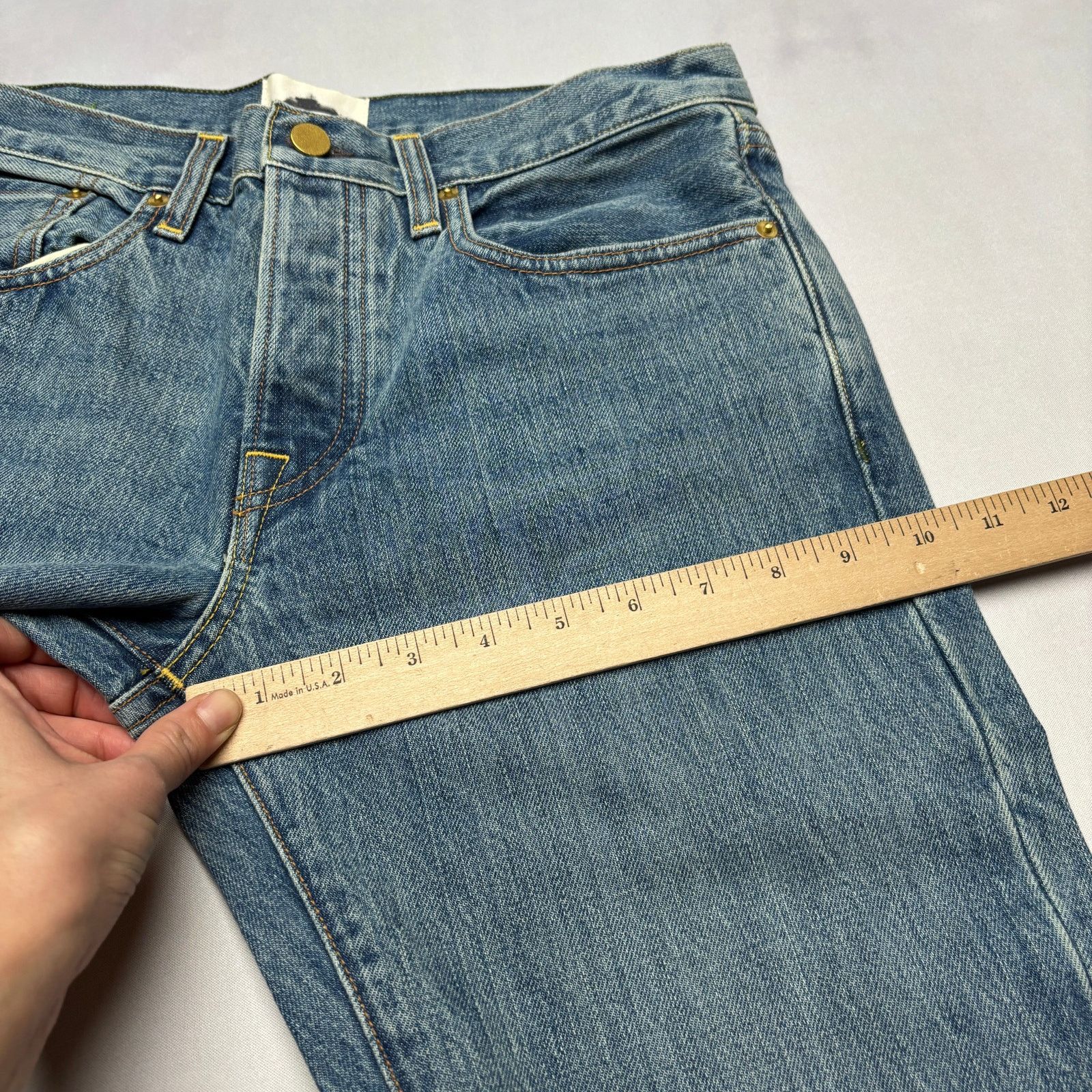 Sid Mashburn $185 Sid Mashburn Light Wash Denim 30x32 Slim Straight Jeans Size US 30 / EU 46 - 7 Thumbnail